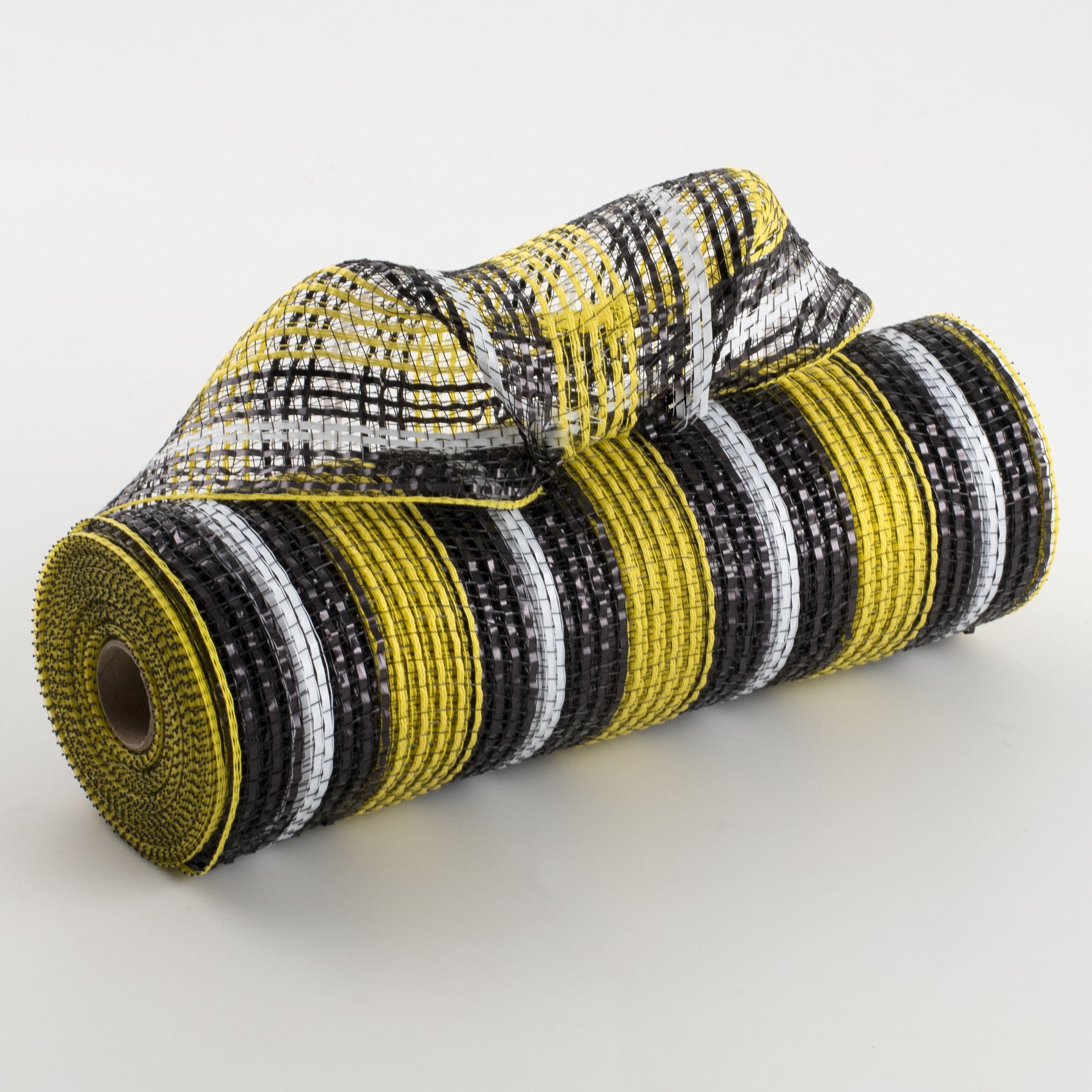 10" Fabric Bold Stripe Mesh: Yellow, Black, White Item Number: XB102410-22