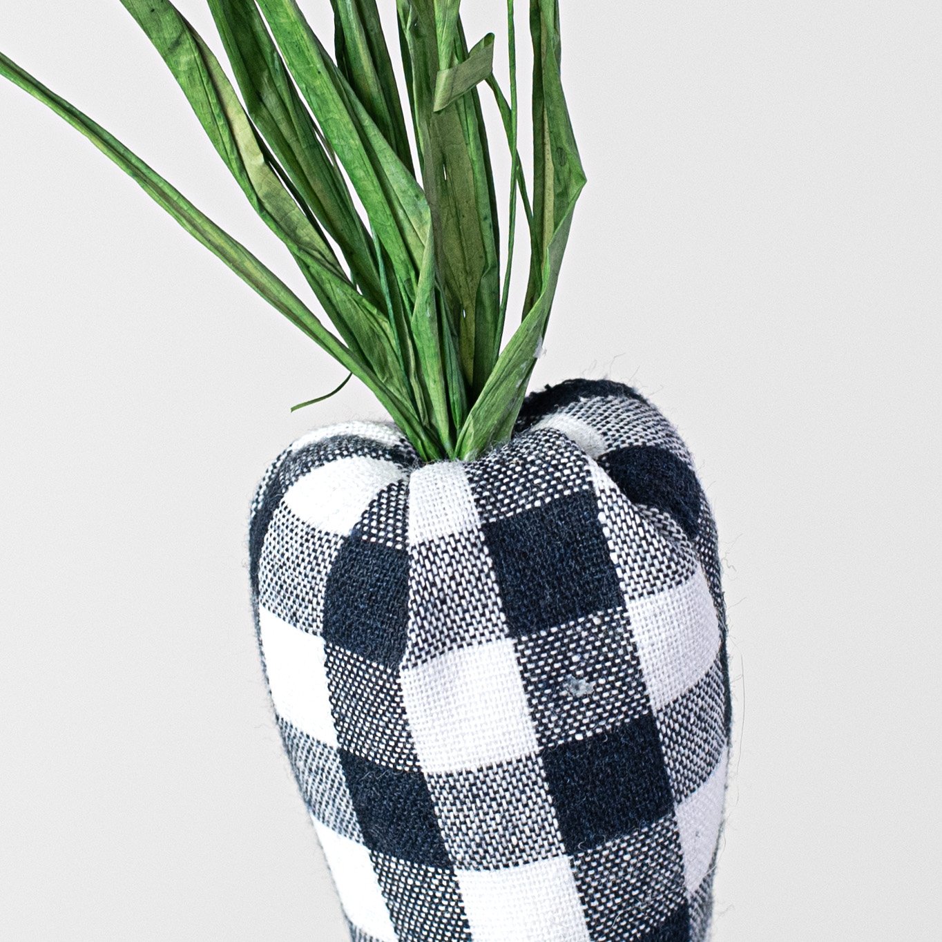 22" Fabric Carrot Pick: Black, White, Green Lifestyle Photo
