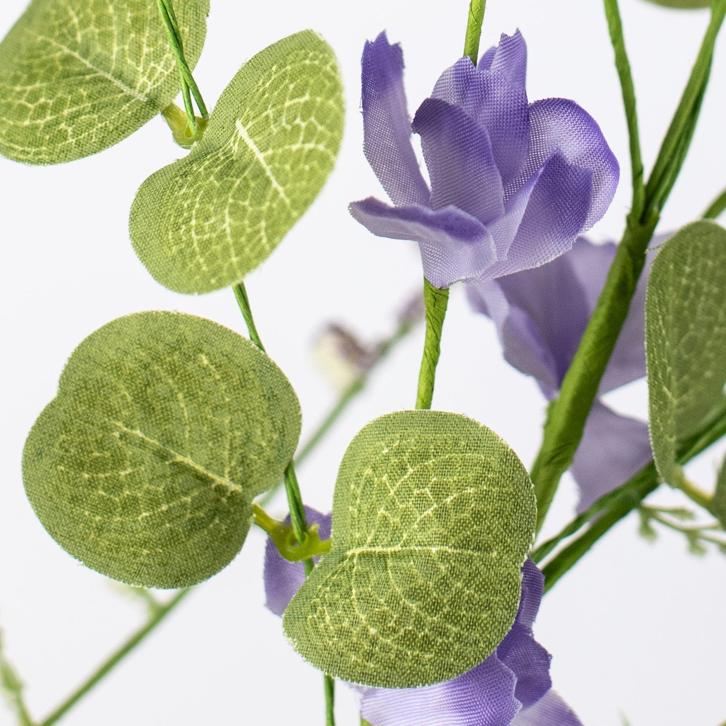 31" Fabric Flower Eucalyptus Spray: Lavender detail photo 4