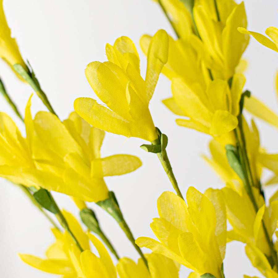25" Fabric Forsythia Bush: Dark Yellow Lifestyle Photo