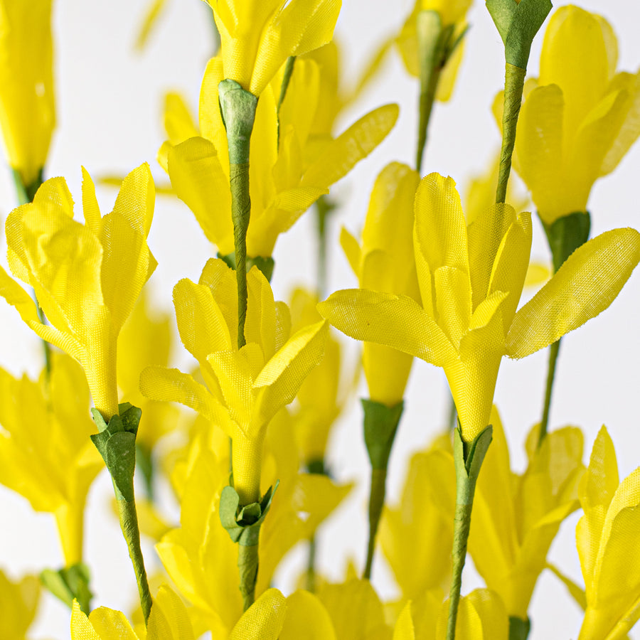 25" Fabric Forsythia Bush: Dark Yellow detail photo 4