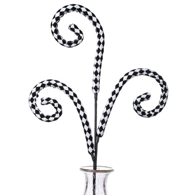 30" Fabric Harlequin Curls Spray Item Number: 83642BKWT