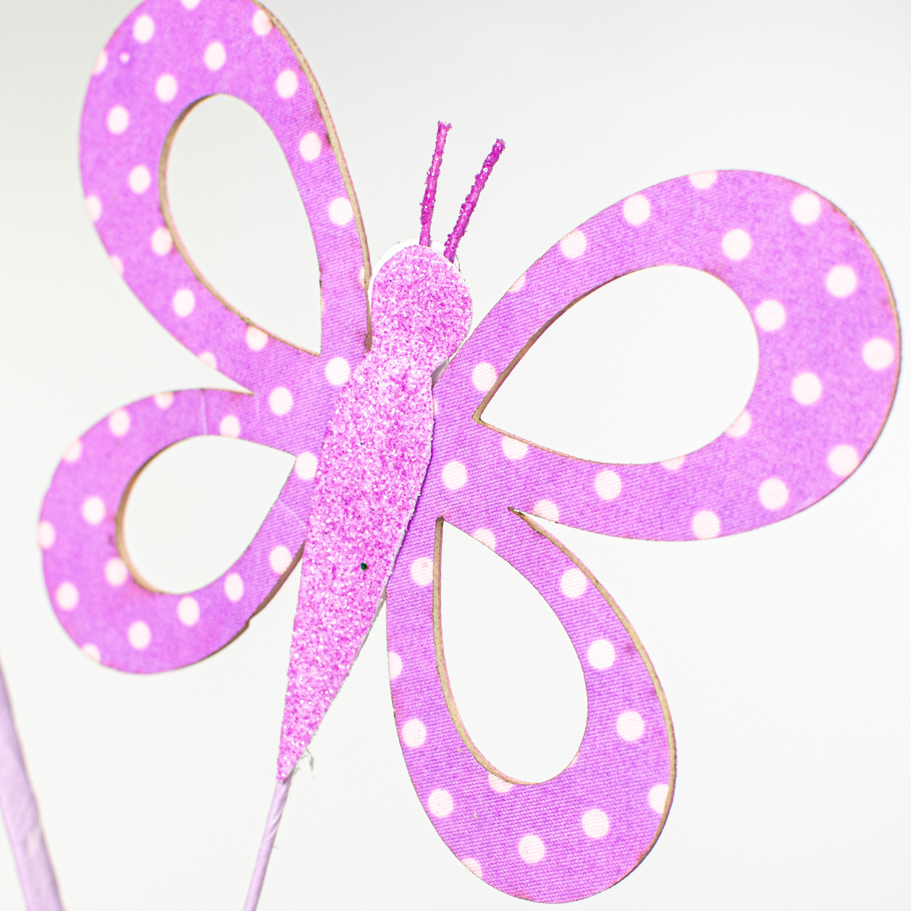 26" Fabric Hollow Butterfly Spray: Lavender Lifestyle Photo