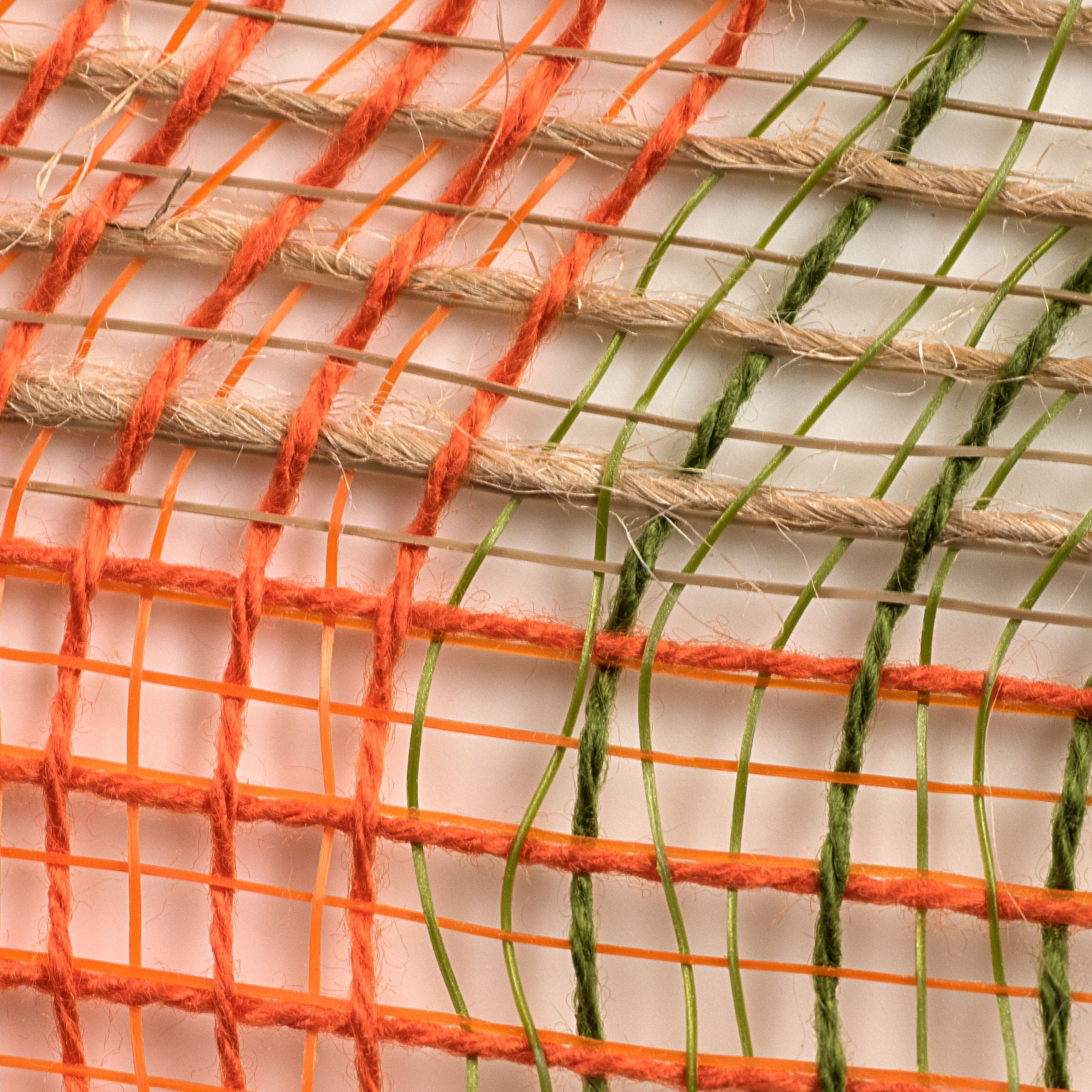 21" Fabric Mesh: Fall Plaid Jute detail photo 3