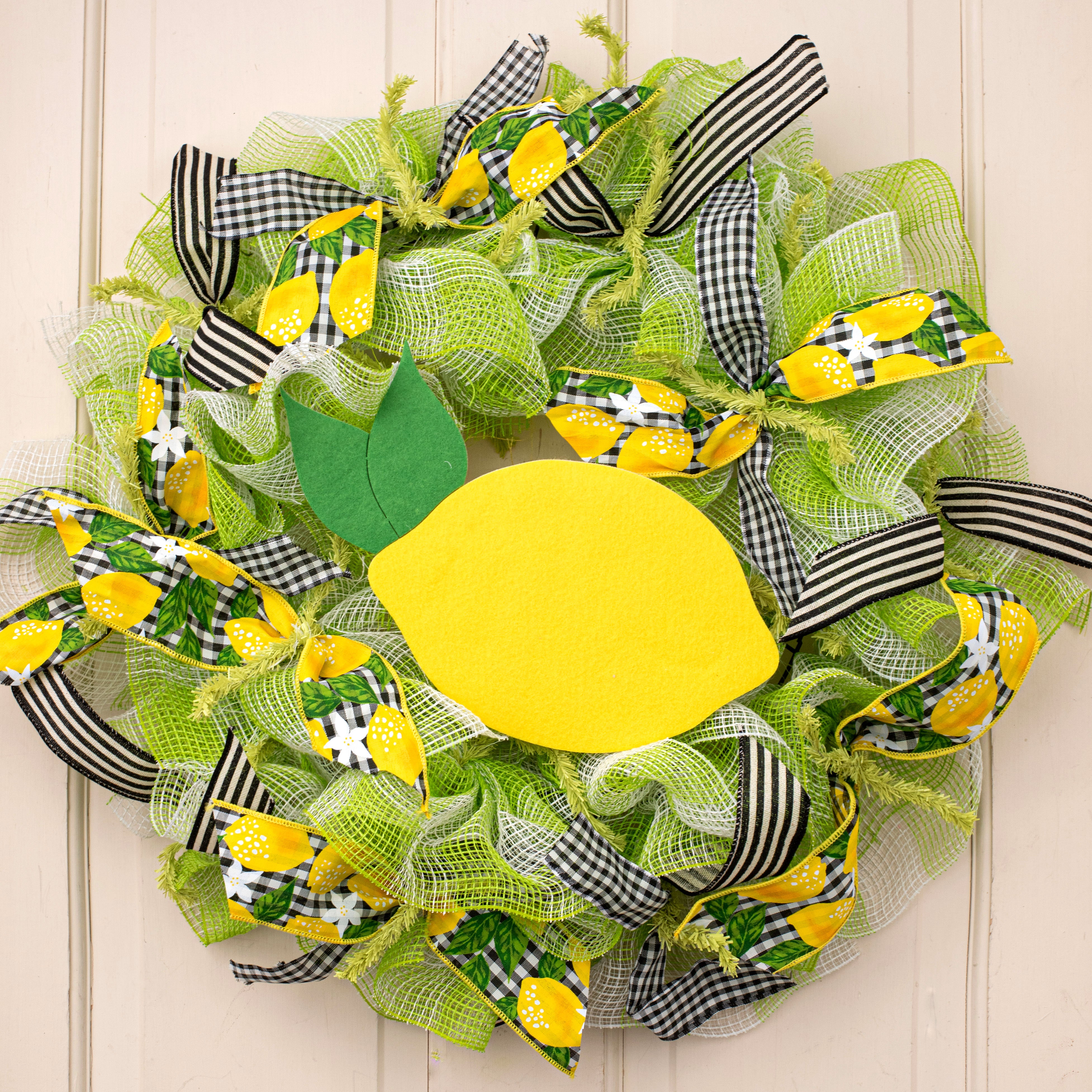 10" Fabric Mesh: Lime & White Plaid detail photo 4