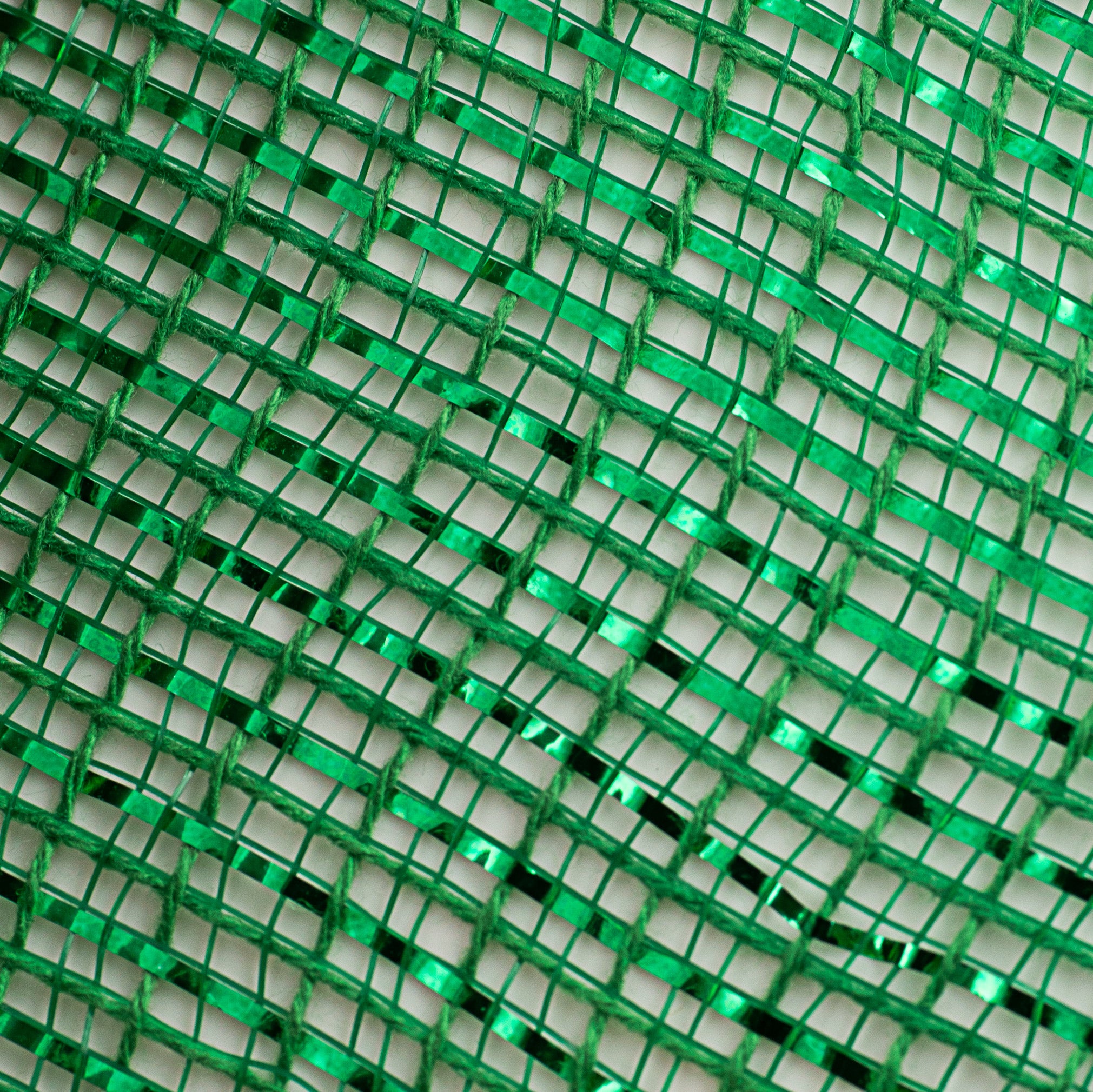 10" Fabric Mesh: Metallic Emerald detail photo 3