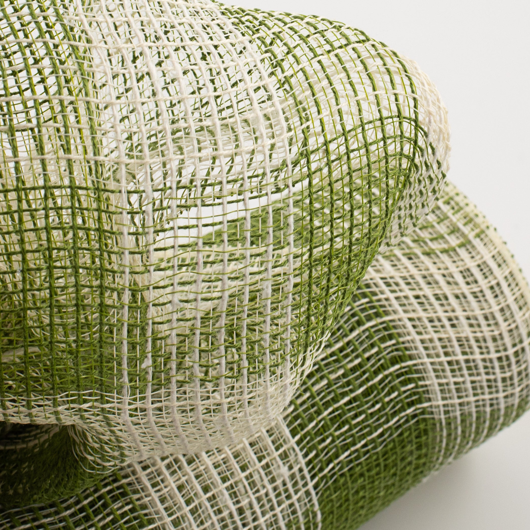10" Fabric Mesh: Moss & Cream Check Lifestyle Photo