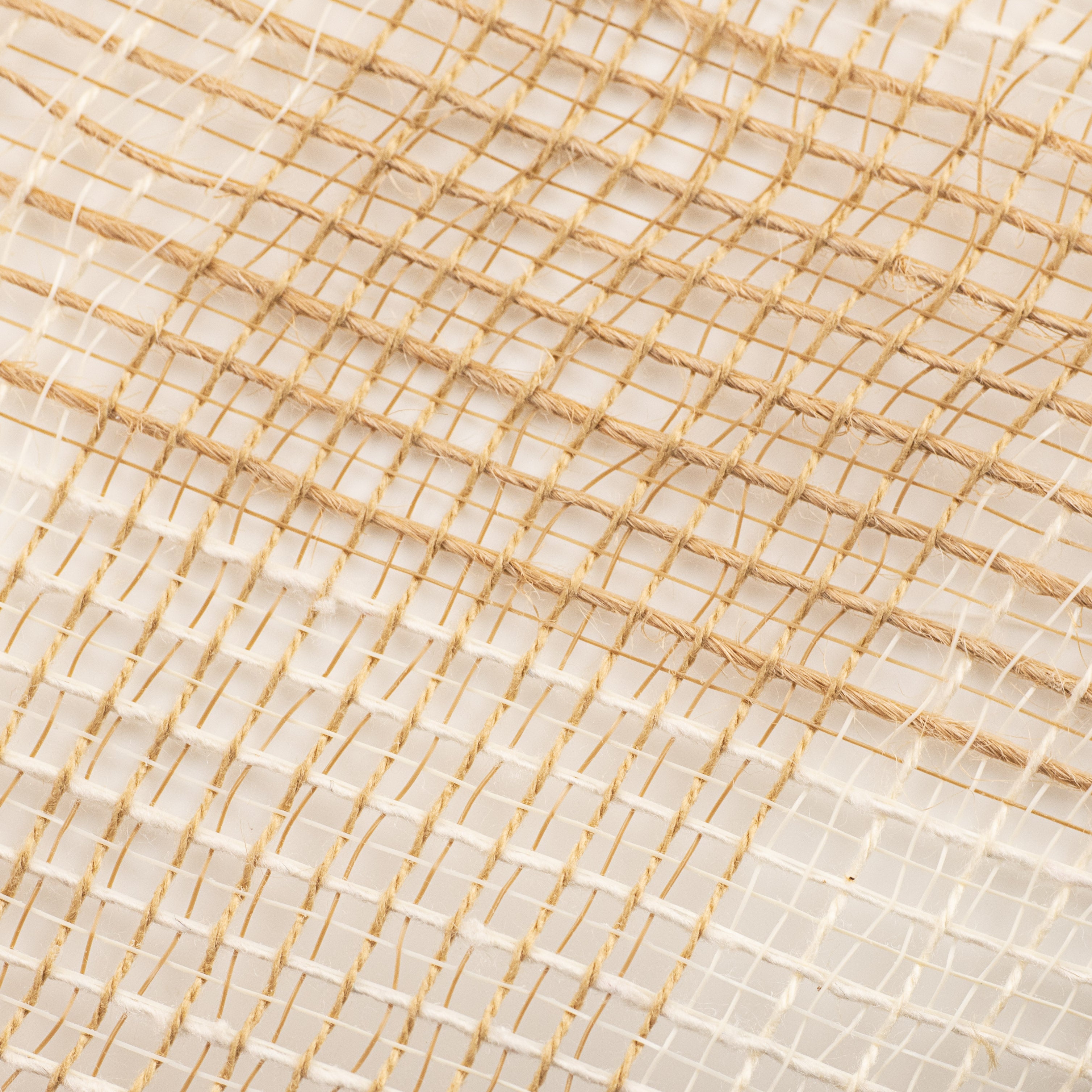 10" Fabric Mesh: Natural & Cream Check detail photo 3
