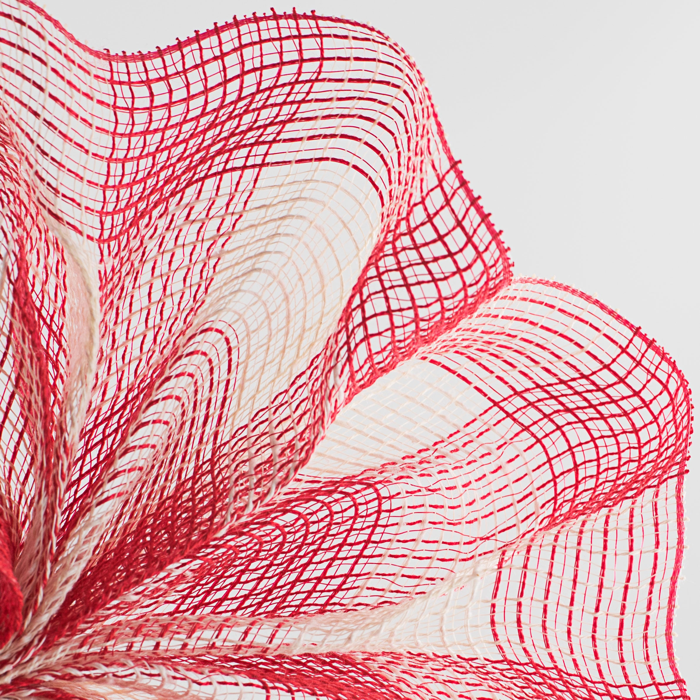 10" Fabric Mesh: Red & Cream Plaid Lifestyle Photo