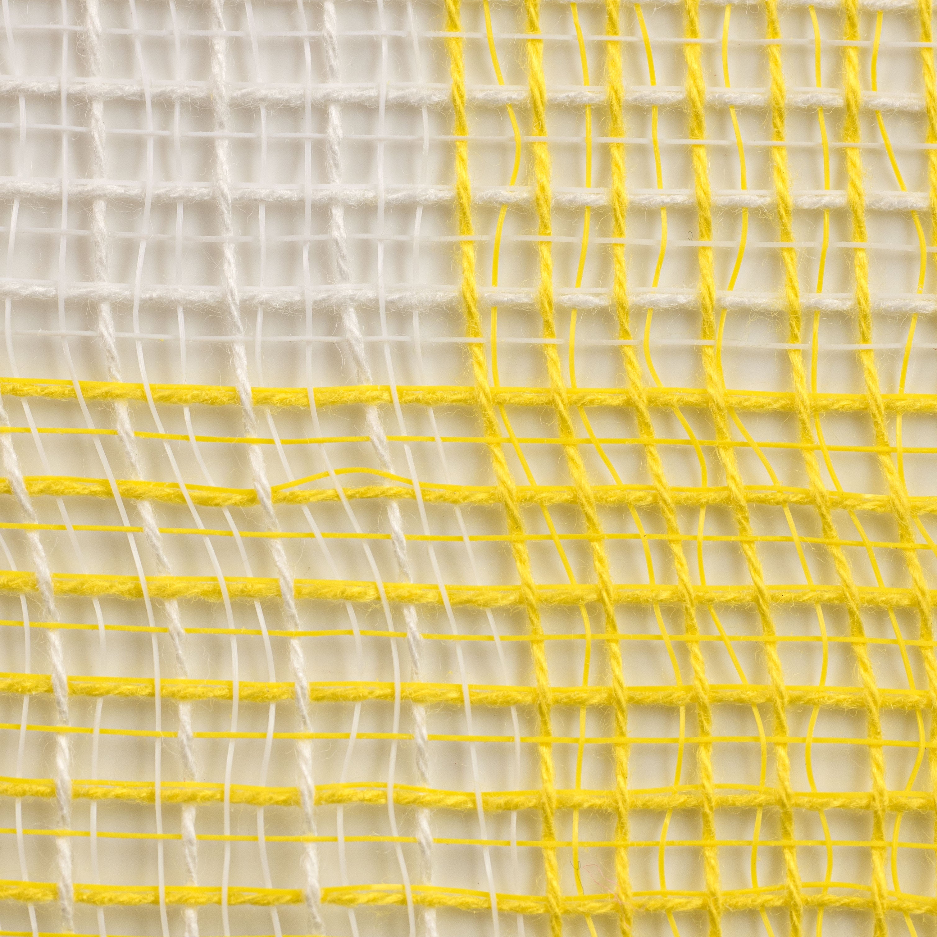 21" Fabric Mesh: Yellow White Plaid detail photo 3