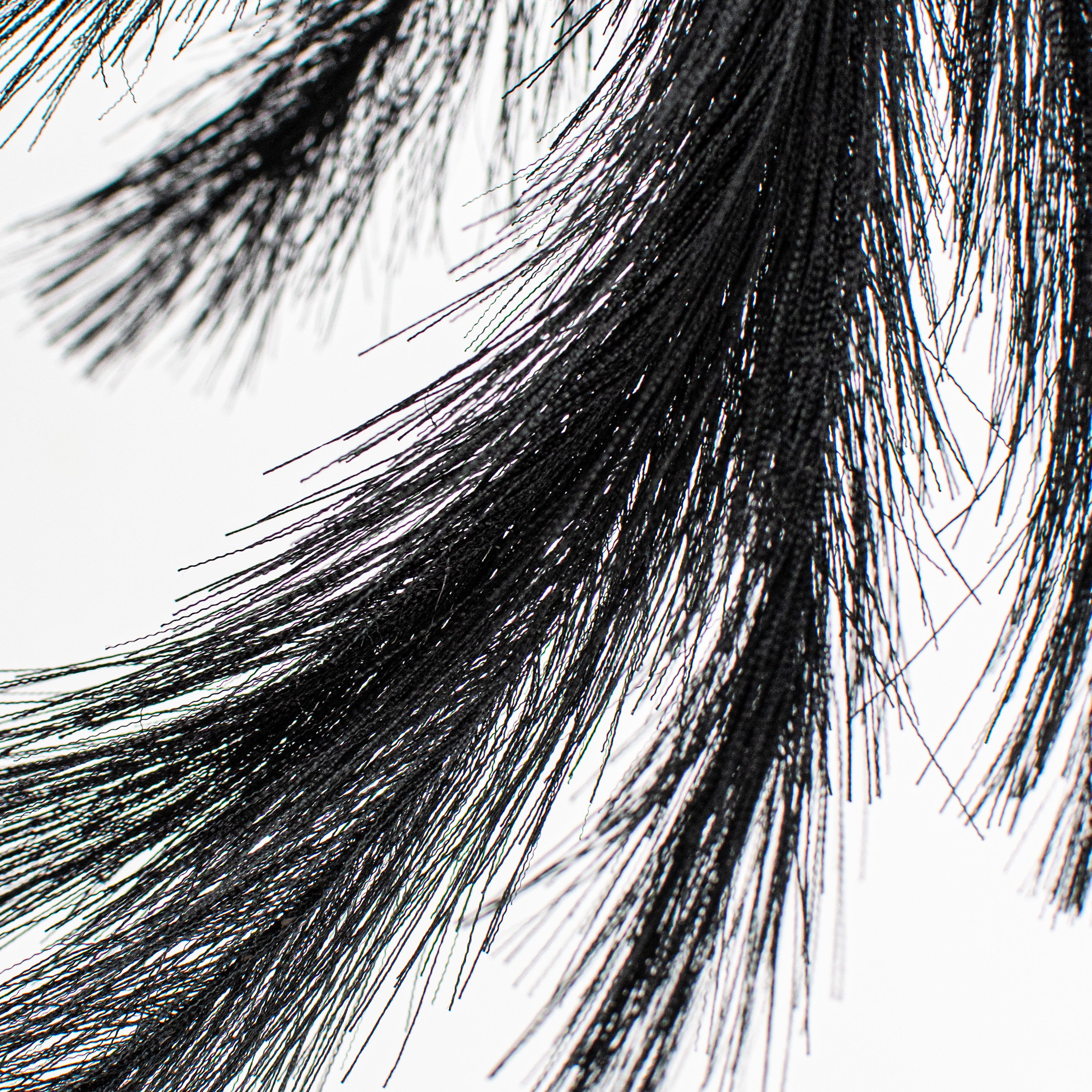 6' Fabric Pampas Grass Garland: Black detail photo 3