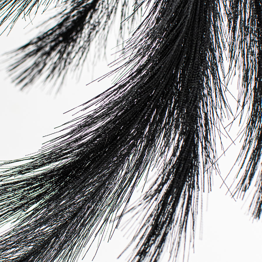 6' Fabric Pampas Grass Garland: Black detail photo 3
