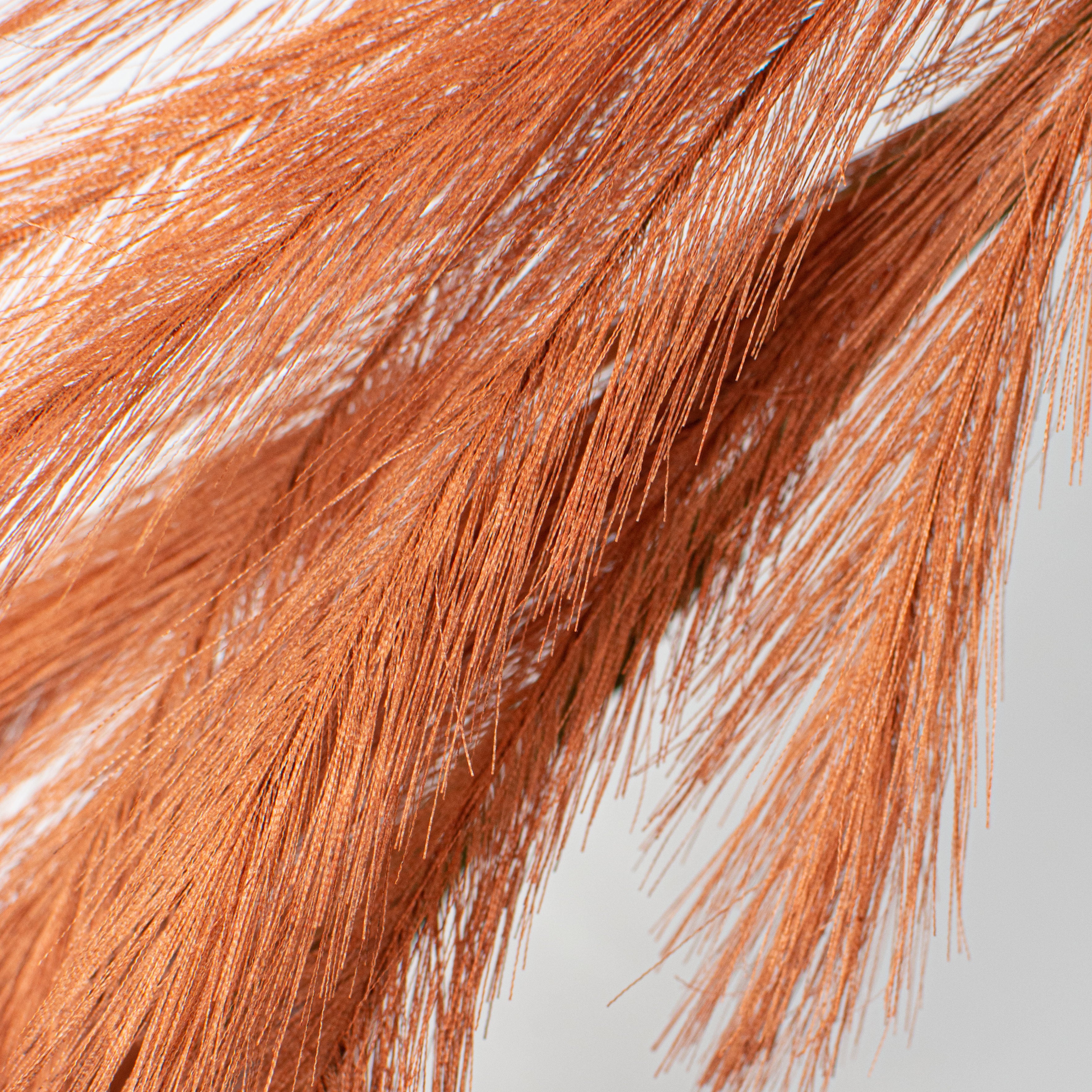 6' Fabric Pampas Grass Garland: Rust detail photo 3