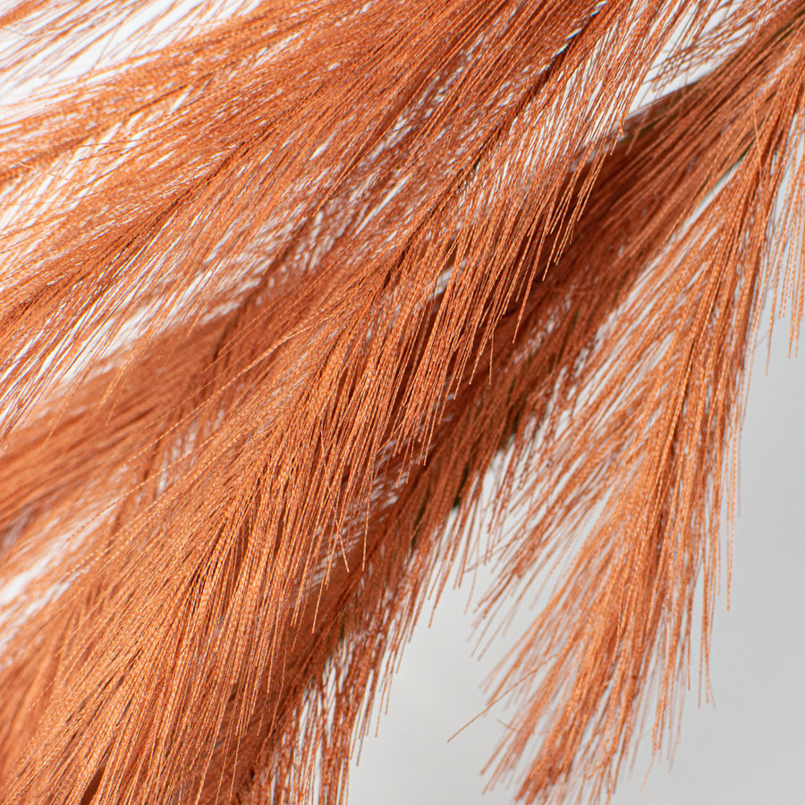 6' Fabric Pampas Grass Garland: Rust detail photo 3