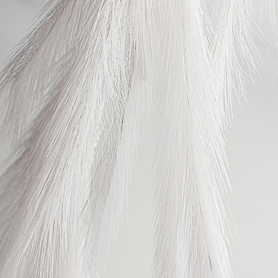 6' Fabric Pampas Grass Garland: White detail photo 3