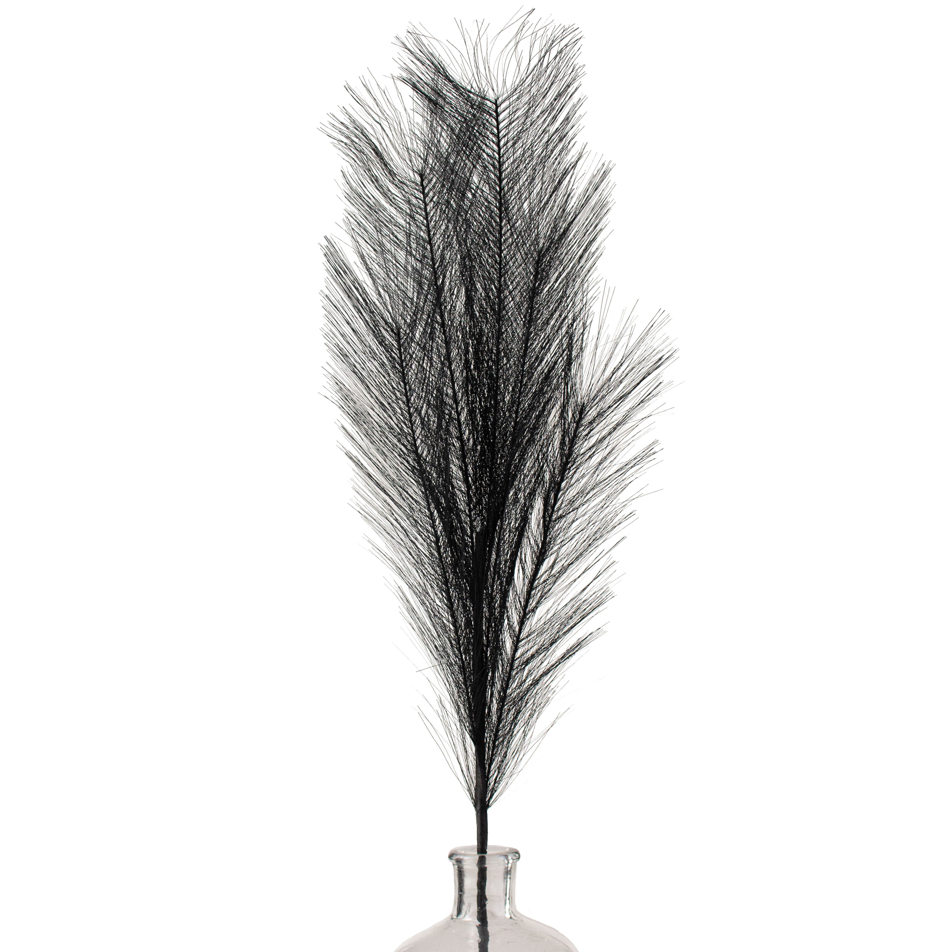 32" Fabric Pampas Grass Spray: Black Item Number: FG601302