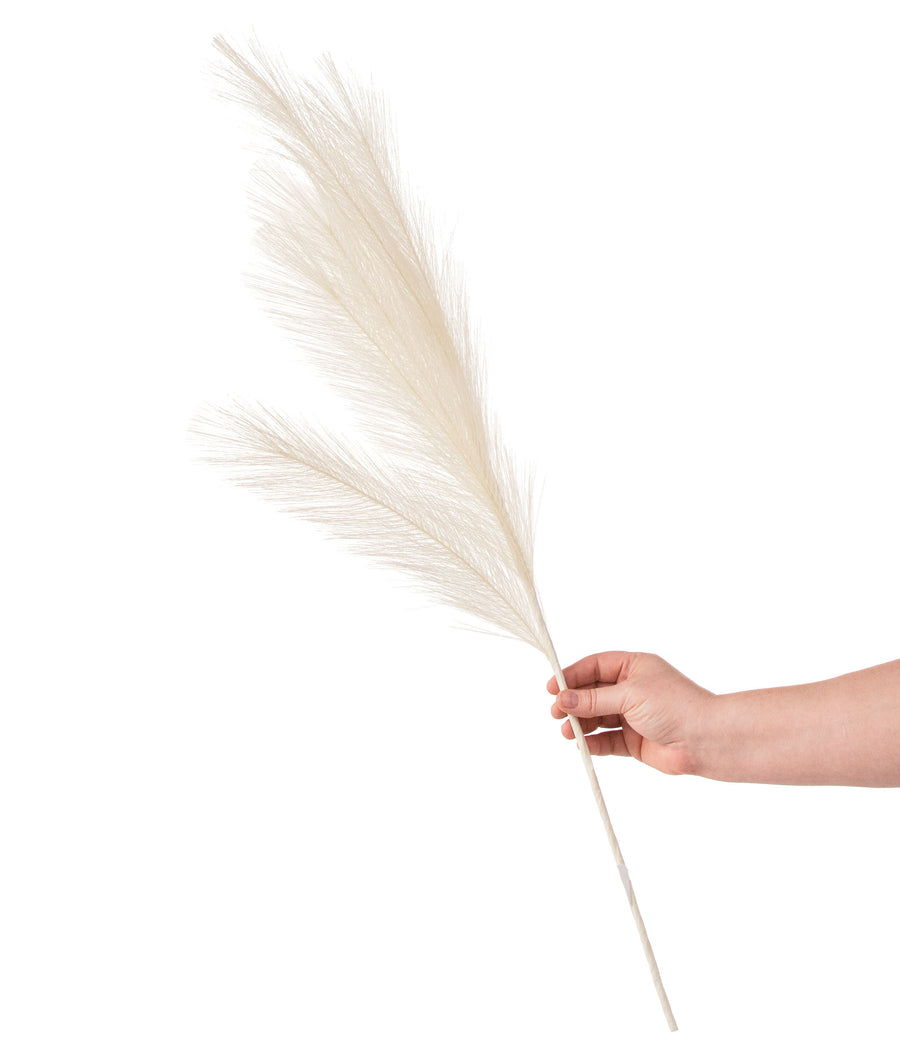 32" Fabric Pampas Grass Spray: Cream detail photo 4