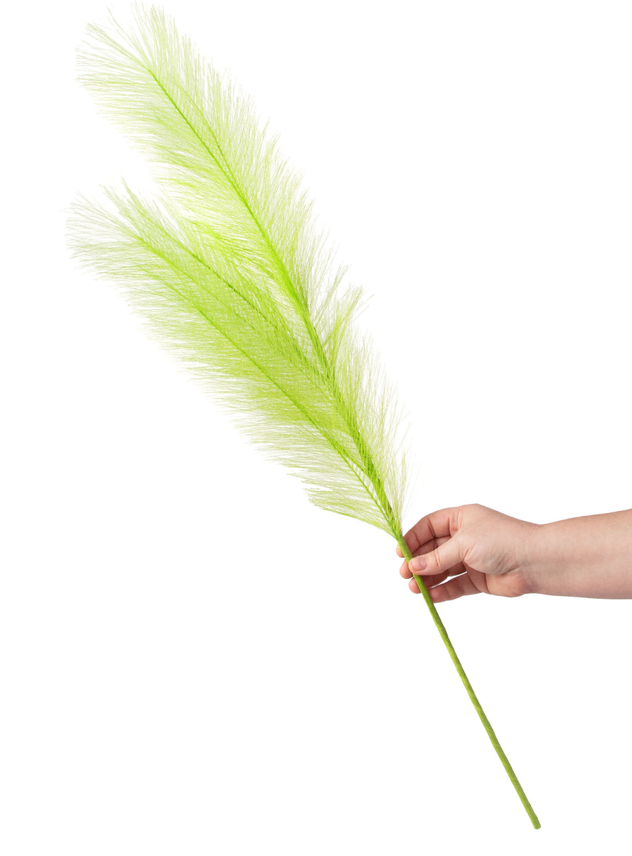 32" Fabric Pampas Grass Spray: Lime Green detail photo 4