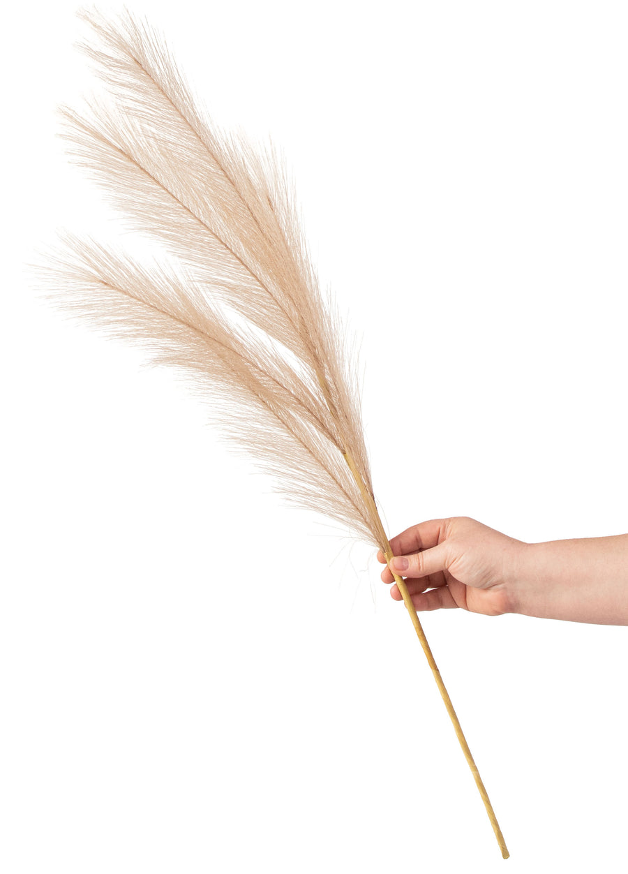 32" Fabric Pampas Grass Spray: Natural detail photo 4