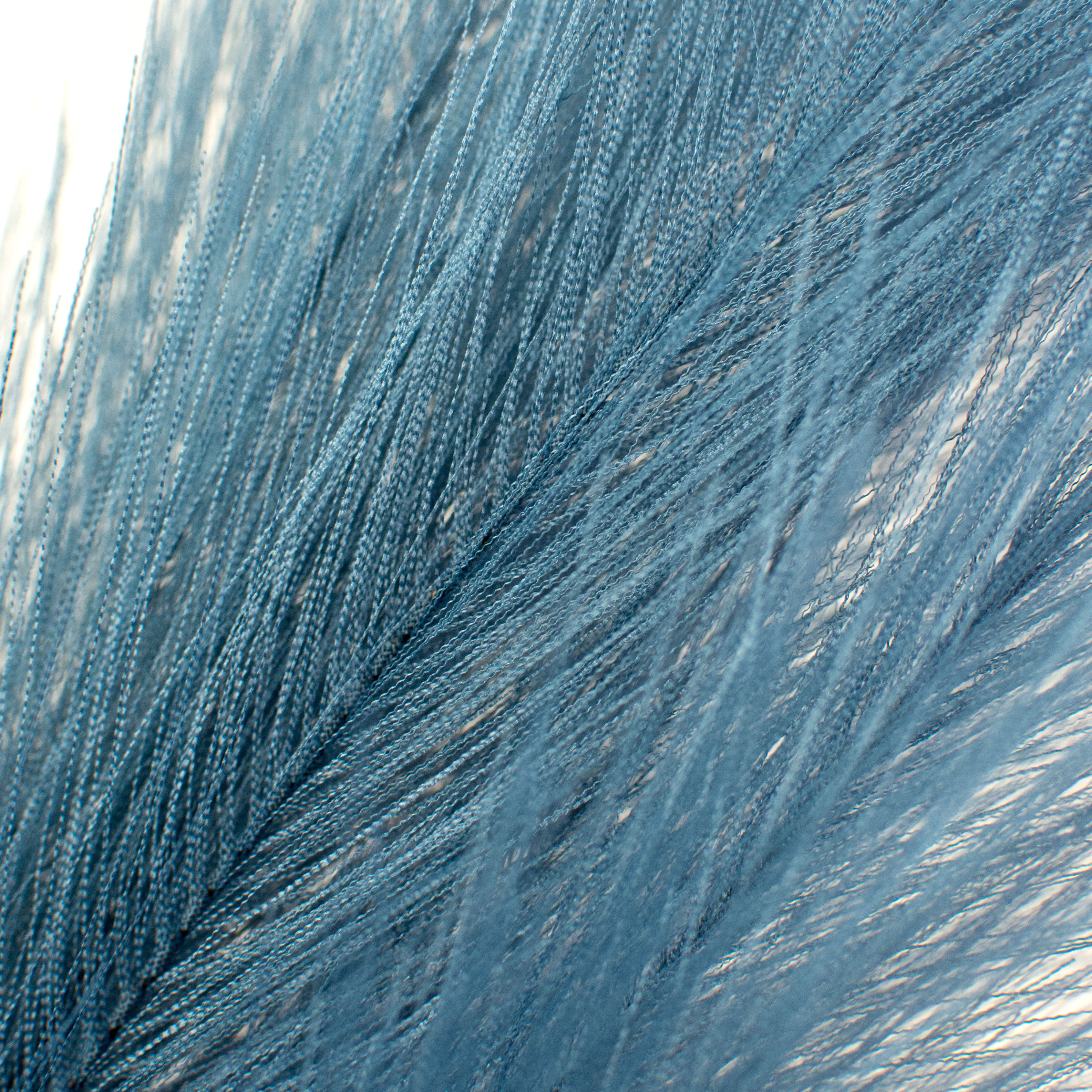 43" Fabric Pampas Grass Spray: Navy Blue detail photo 3