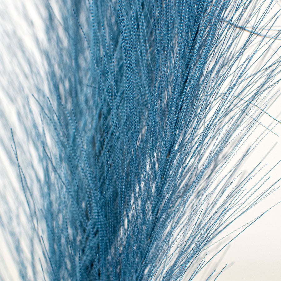 32" Fabric Pampas Grass Spray: Navy Blue detail photo 3