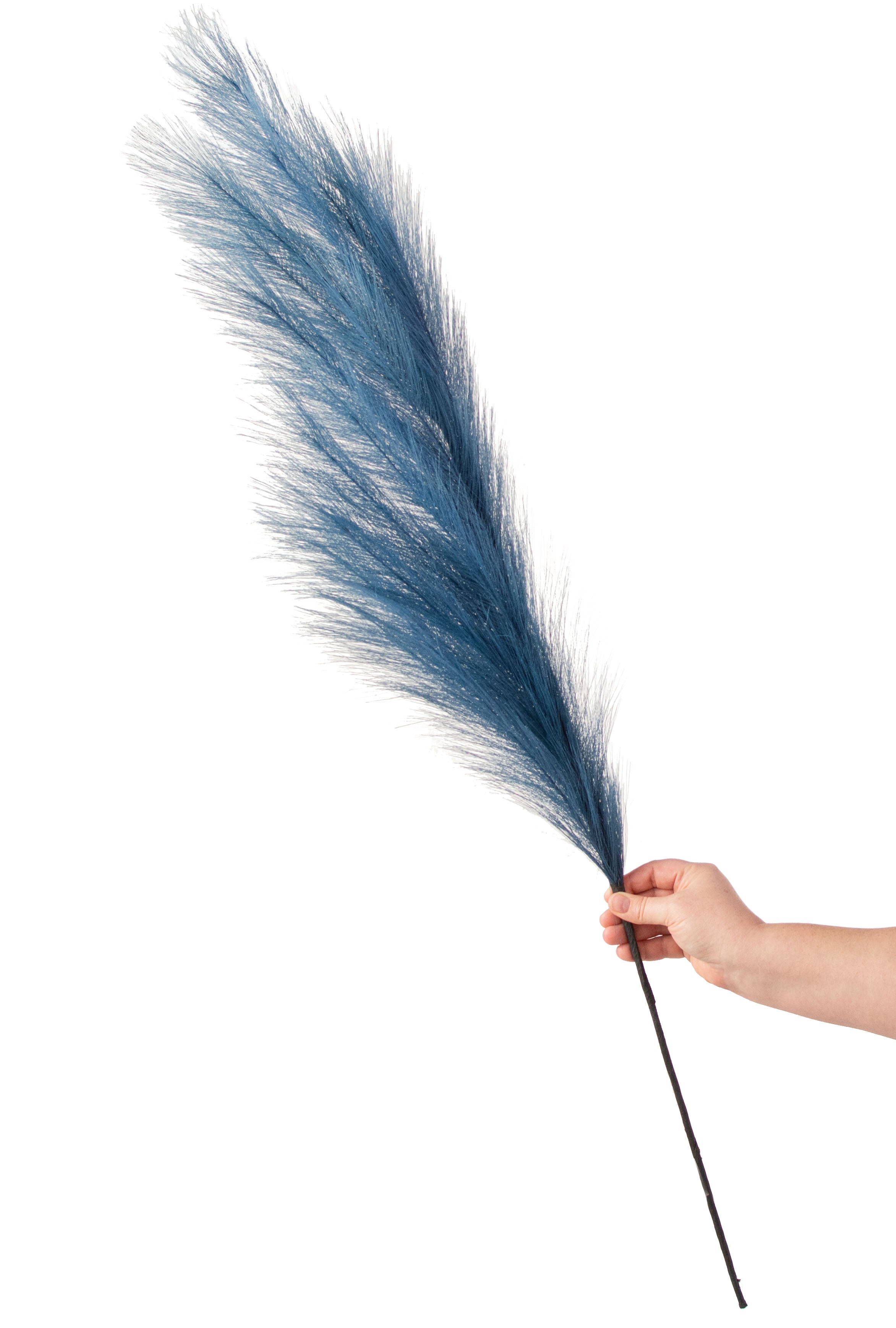 43" Fabric Pampas Grass Spray: Navy Blue detail photo 4