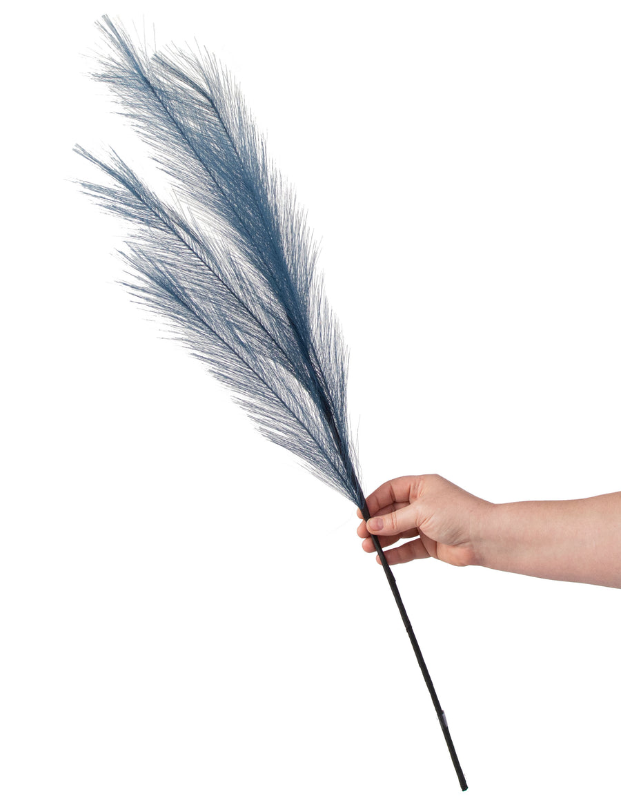 32" Fabric Pampas Grass Spray: Navy Blue detail photo 4