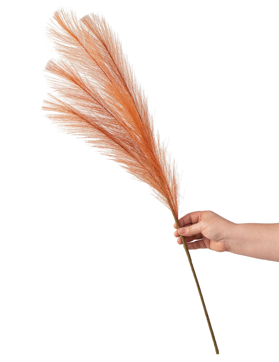32" Fabric Pampas Grass Spray: Rust detail photo 4