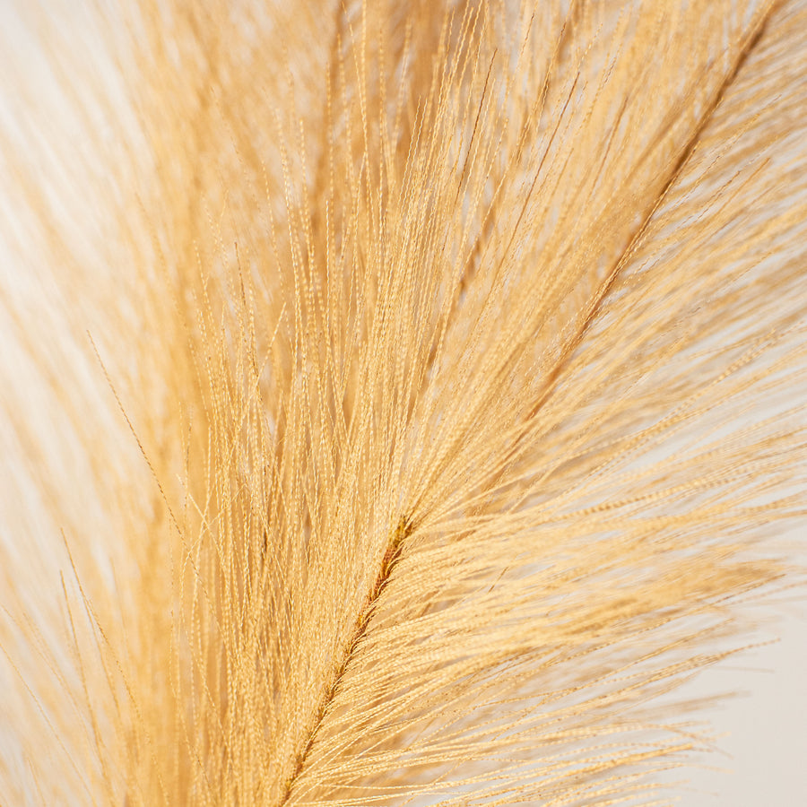 32" Fabric Pampas Grass Spray: Wheat detail photo 3