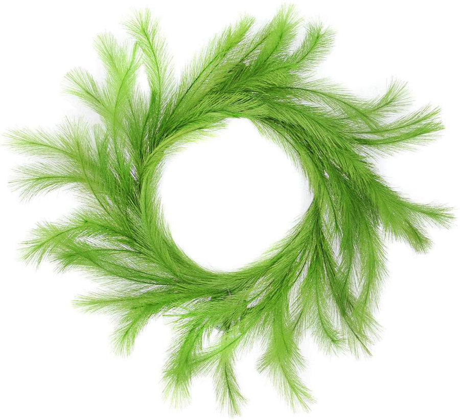 26" Fabric Pampas Grass Wreath: Lime Green Item Number: FG601656