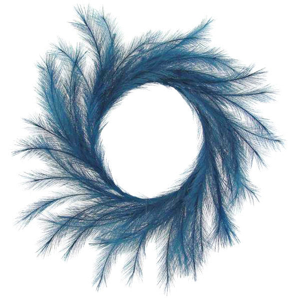 26" Fabric Pampas Grass Wreath: Navy Blue Item Number: FG601619