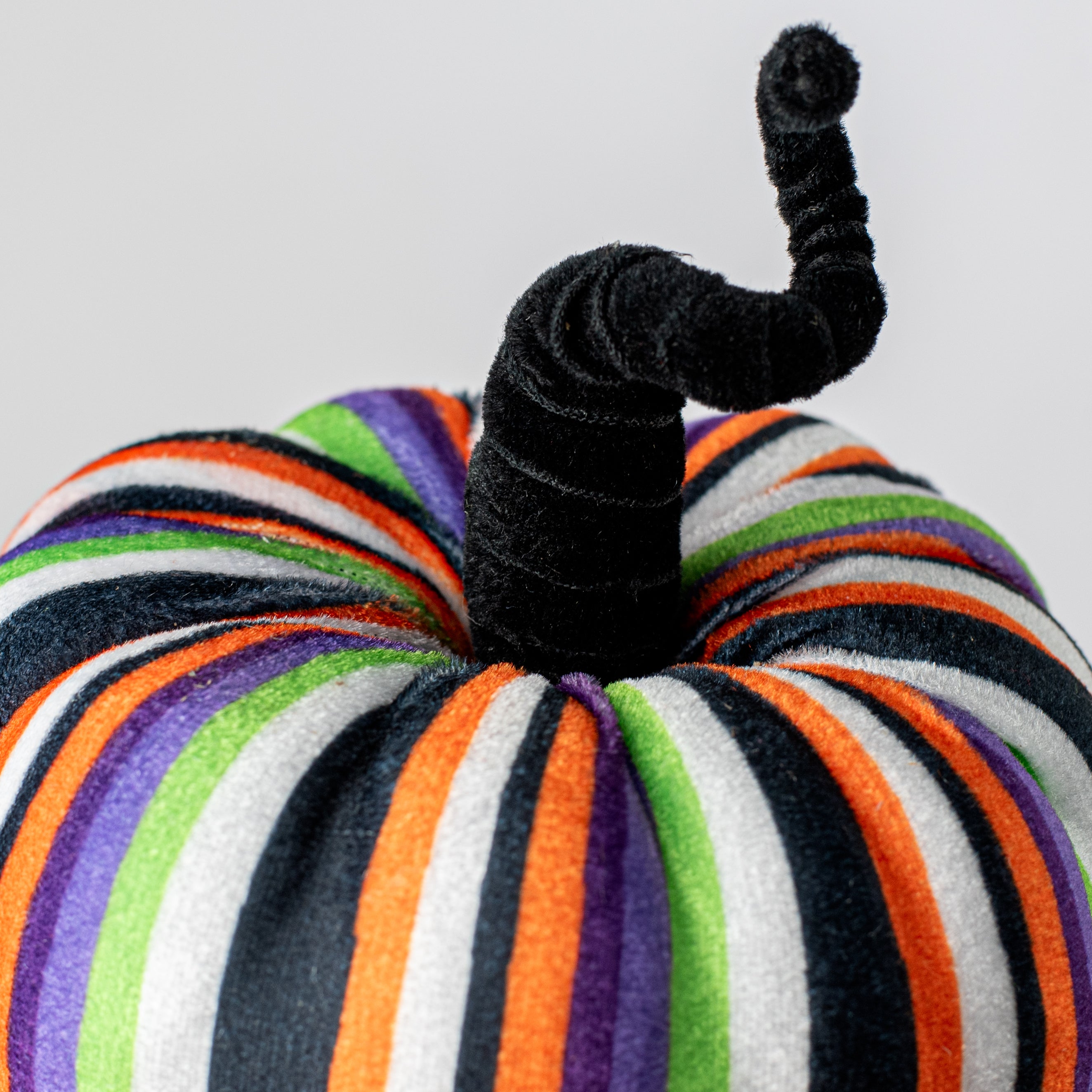 6" Fabric Stripe Halloween Pumpkin Decor detail photo 3