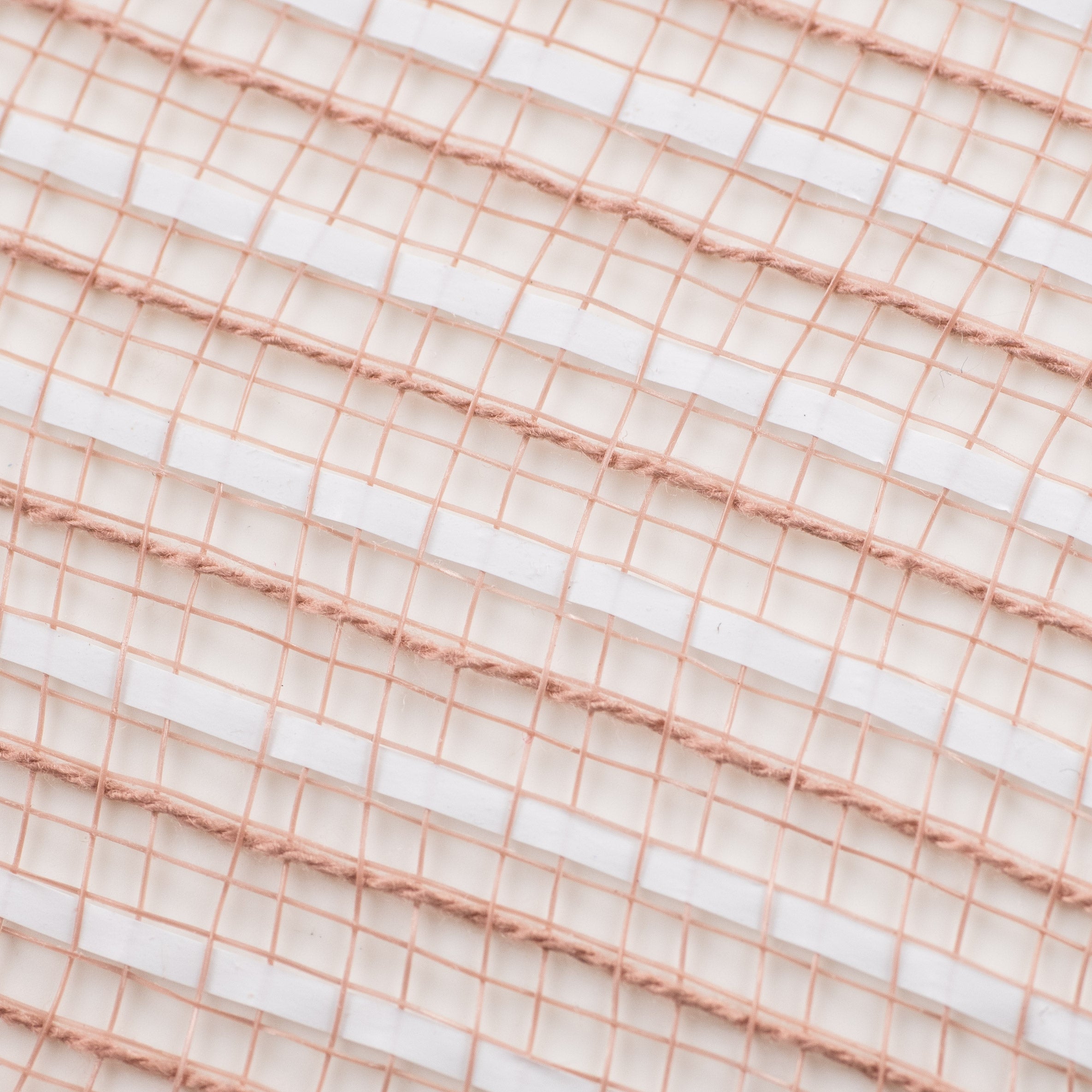 21" Fabric Stripe Mesh: Blush & White detail photo 3