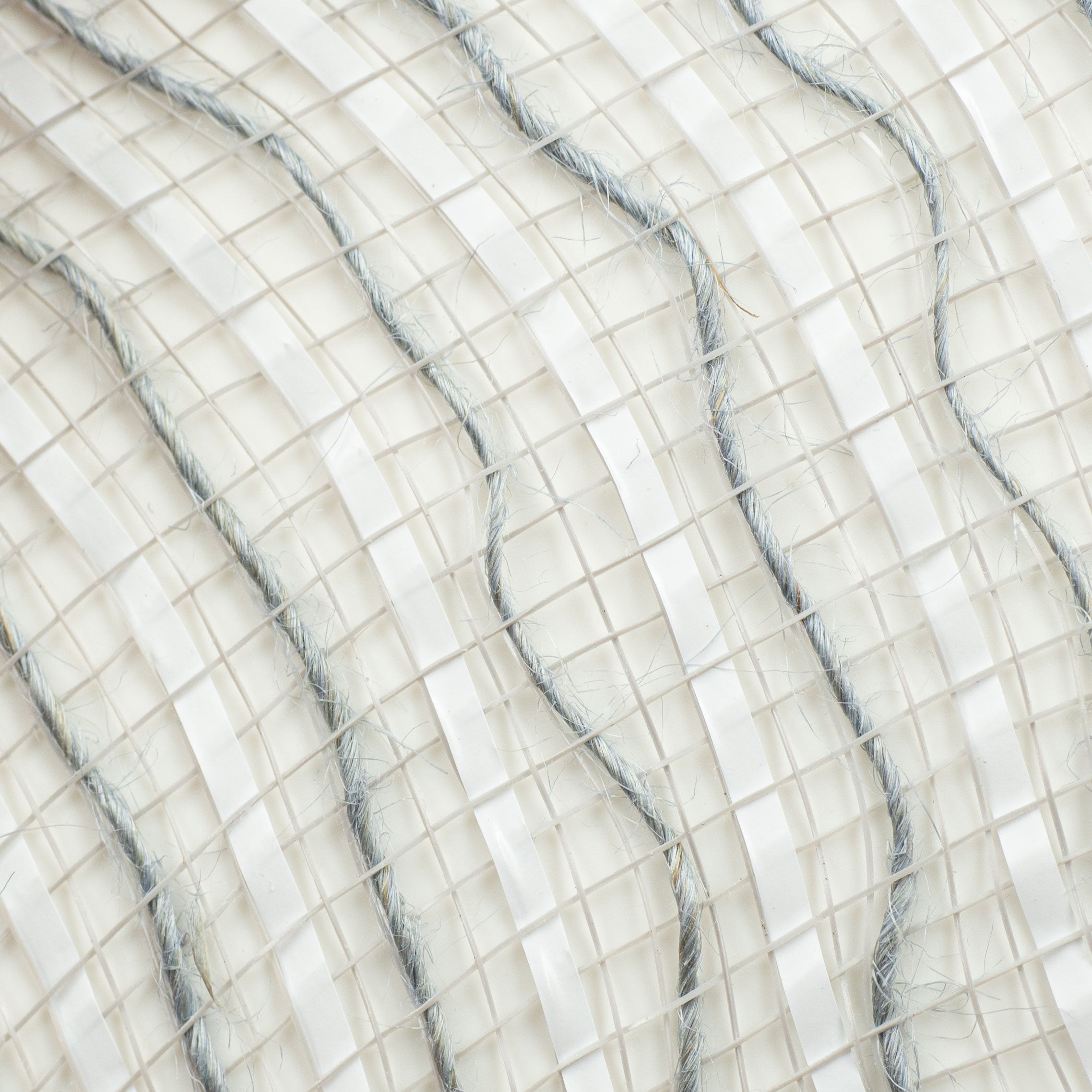 10" Fabric Stripe Mesh: Grey & White detail photo 3
