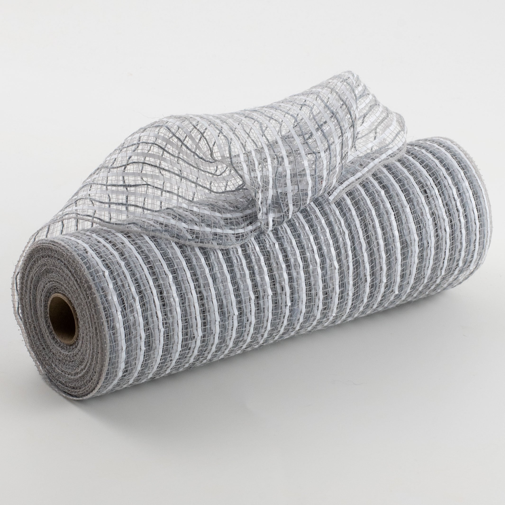 10" Fabric Stripe Mesh: Grey & White Item Number: XB102010-16