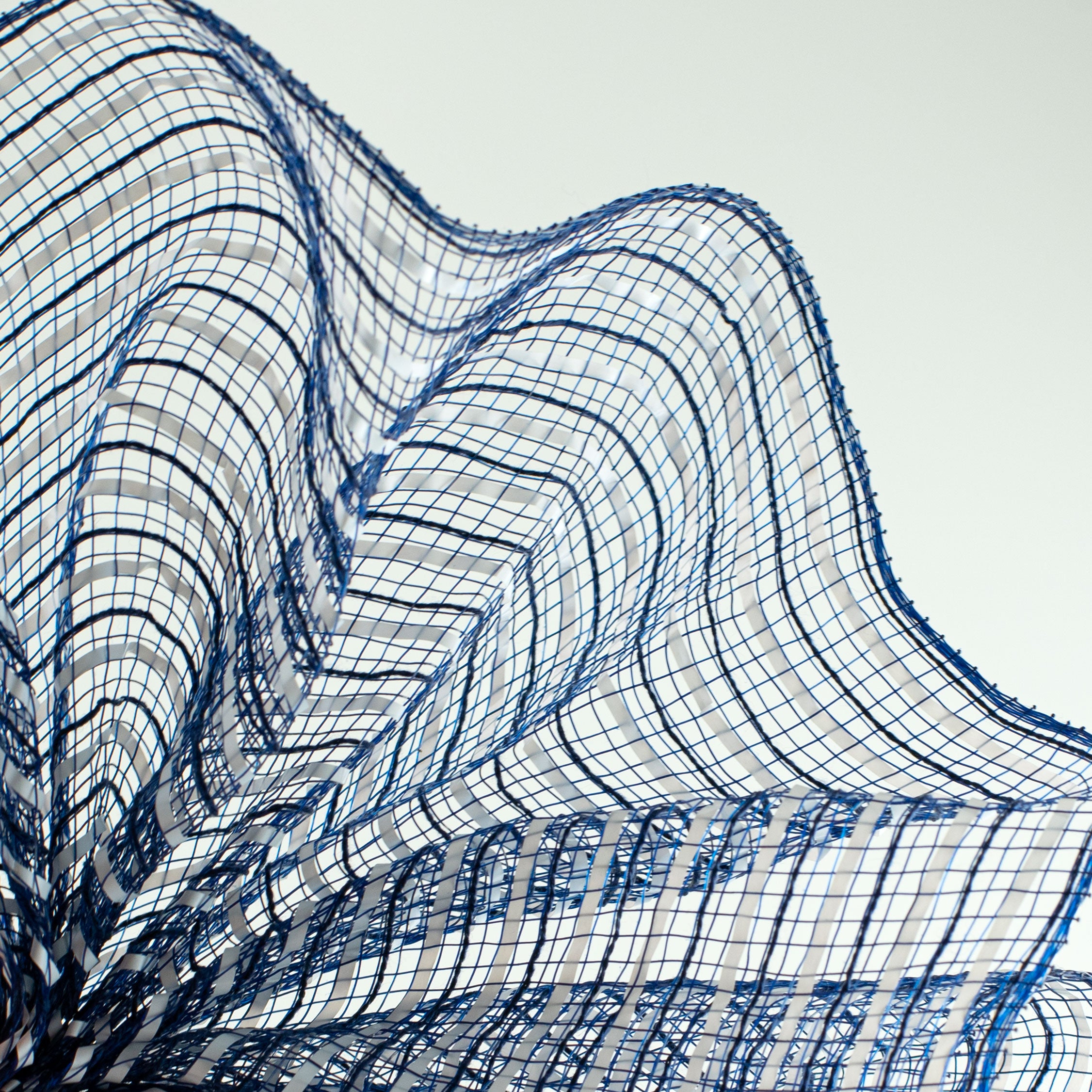 10" Fabric Stripe Mesh: Navy & White Lifestyle Photo