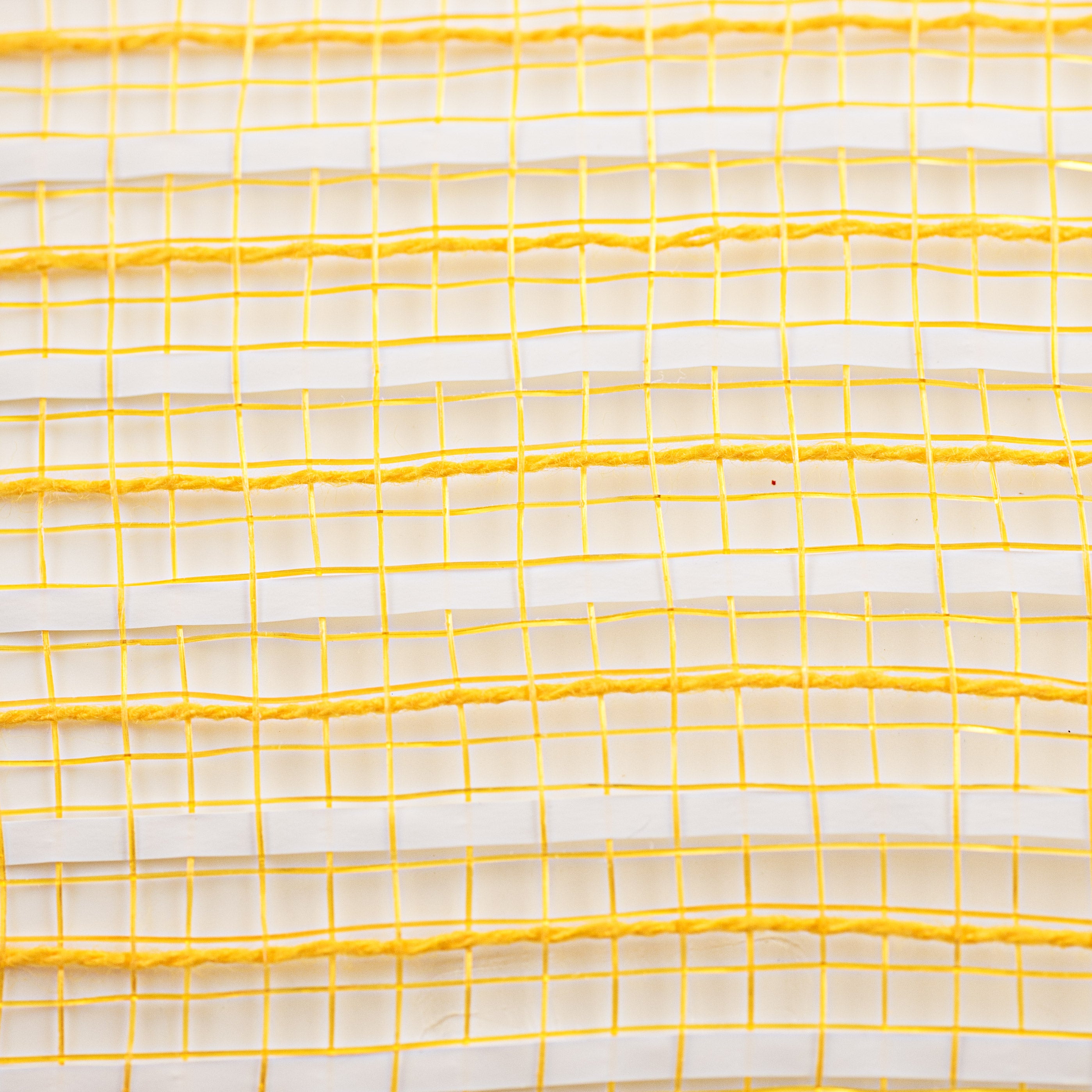 21" Fabric Stripe Mesh: Sunflower & White detail photo 3