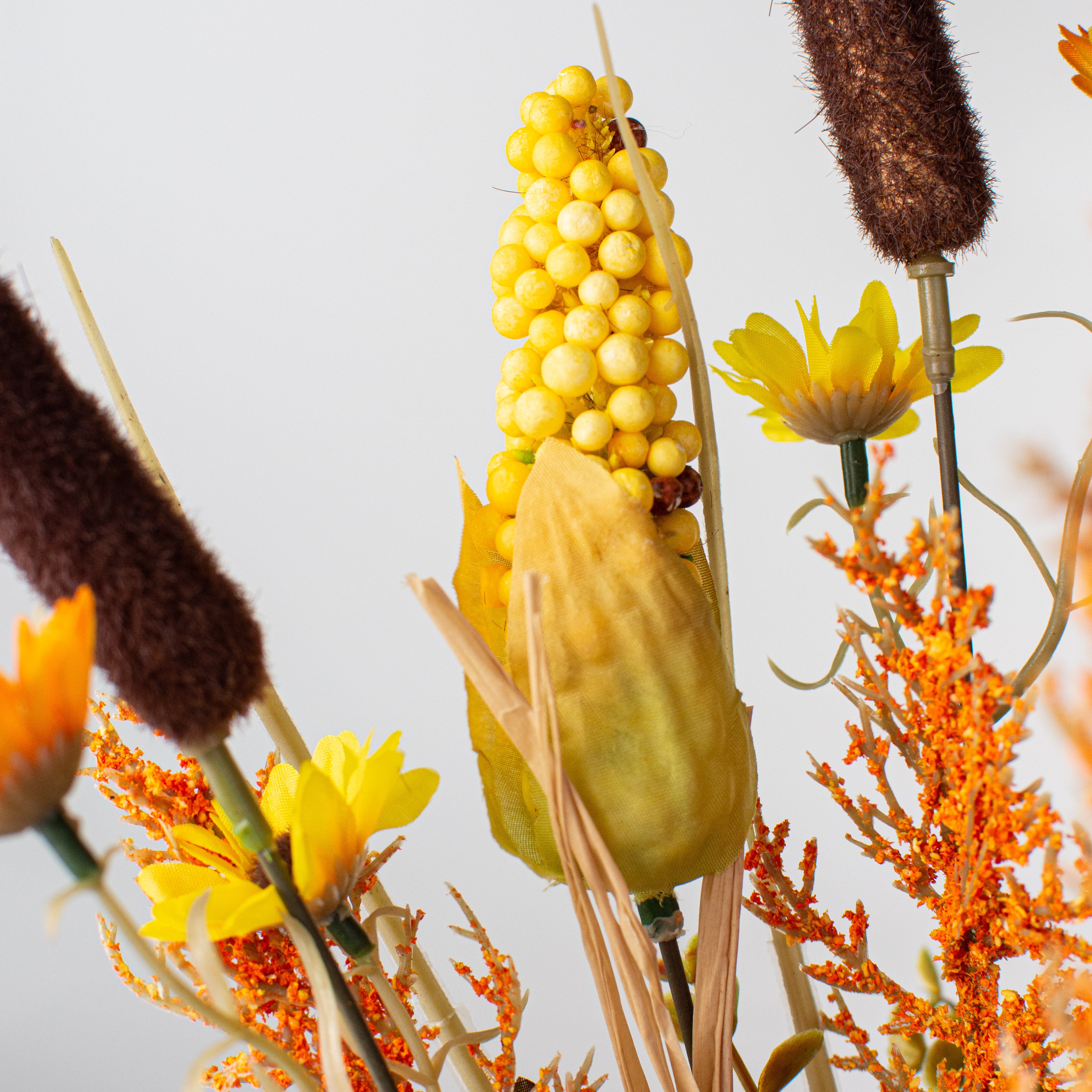 22" Fall Corn Cattail Bush detail photo 5