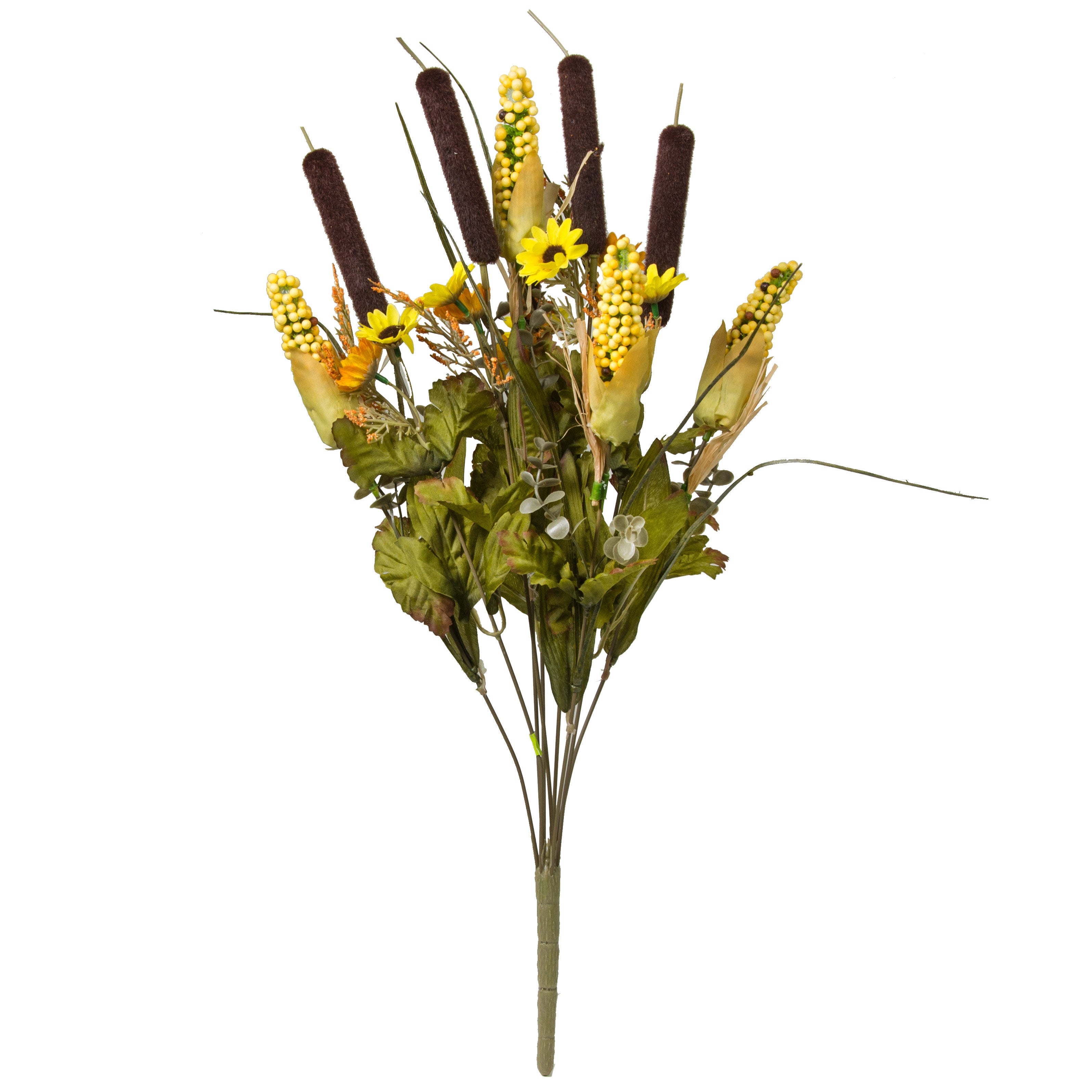 22" Fall Corn Cattail Bush detail photo 6
