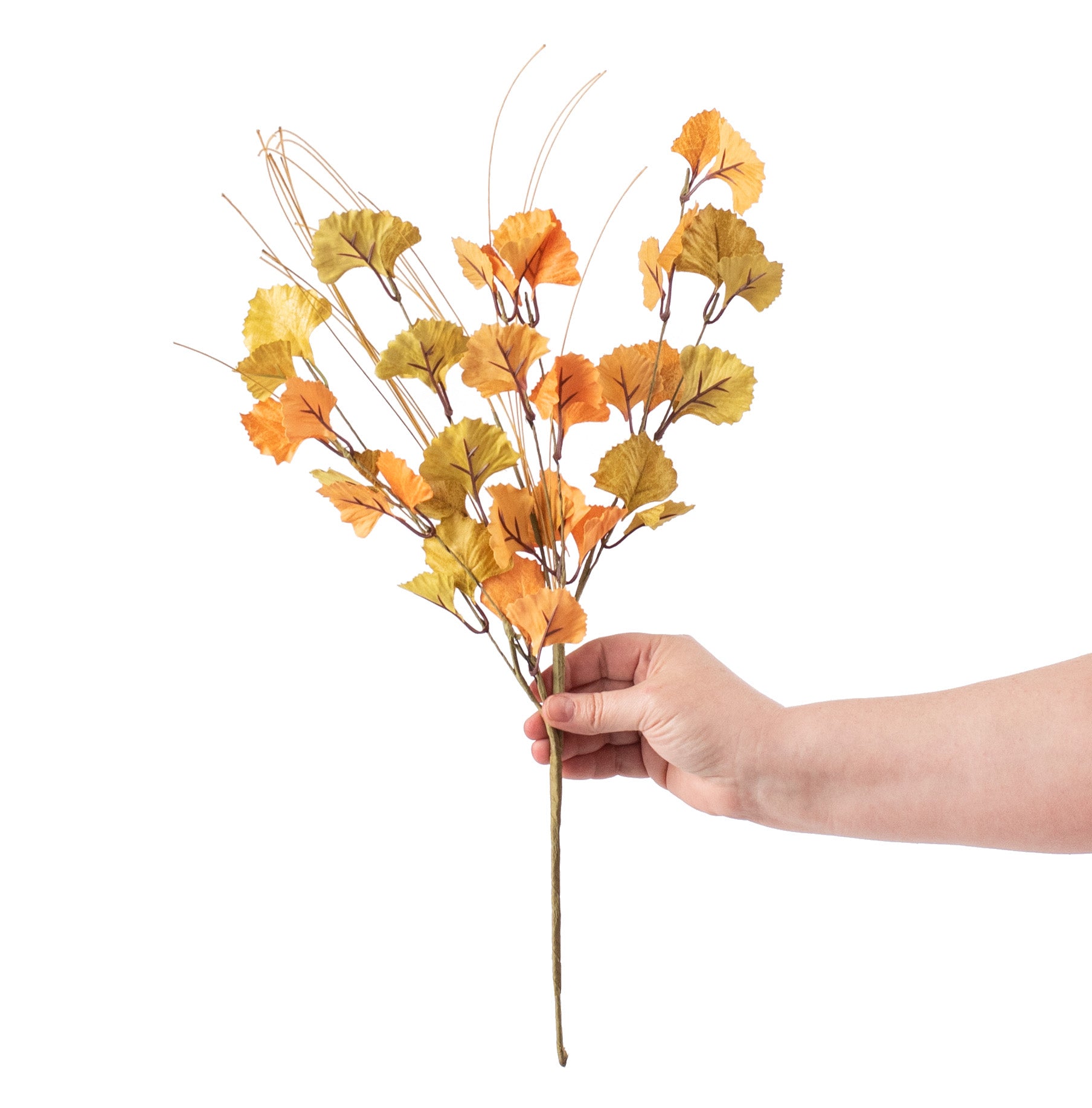 20" Fall Mix Ginkgo Leaves Bush detail photo 3