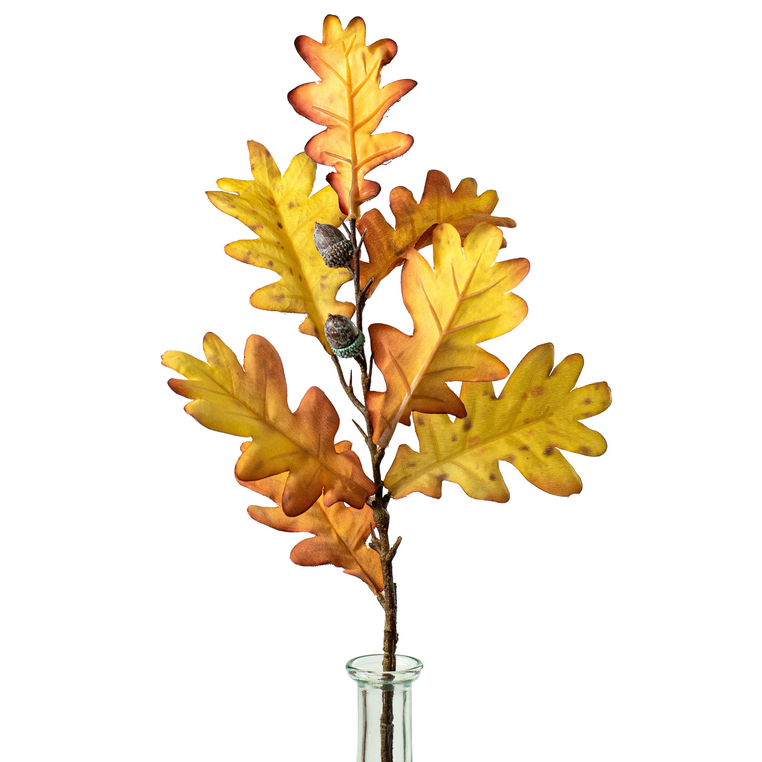25" Fall Oak Leaves Acorn Spray: Gold Item Number: 2751058GD