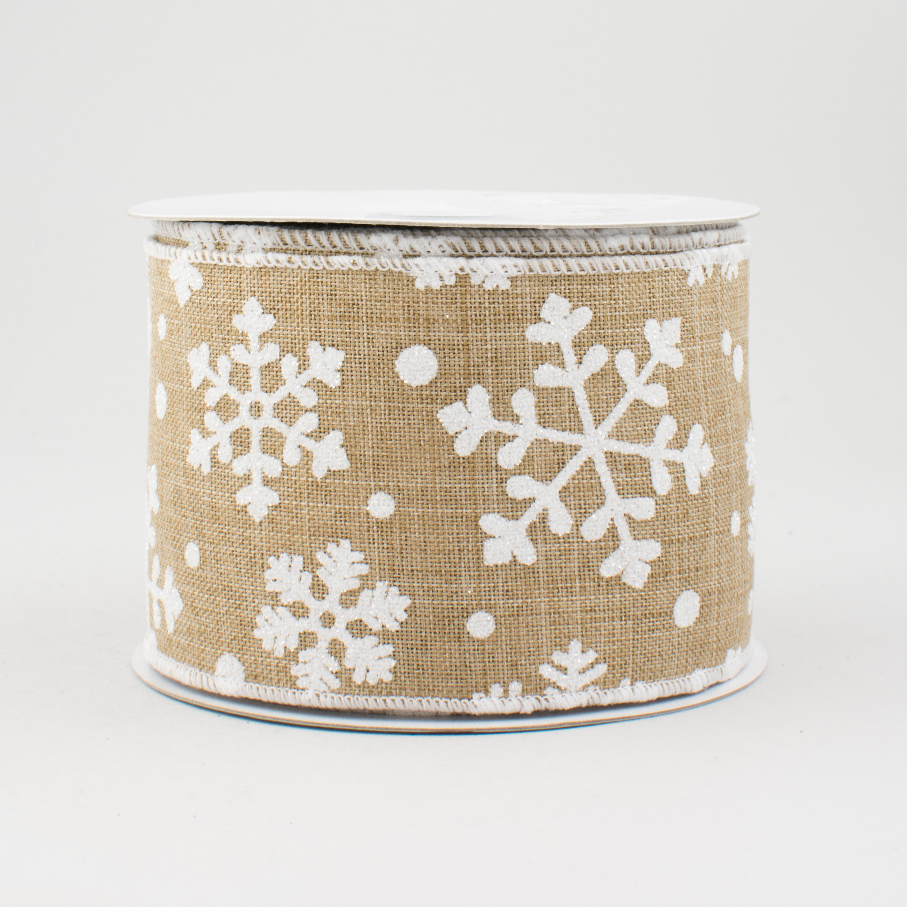 2.5" Falling Snow Ribbon: Light Beige (10 Yards)