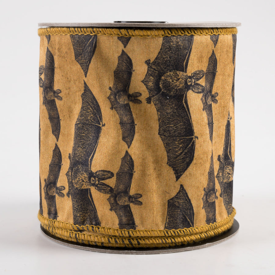 [D Stevens] 4" Faux Dupioni Bats Ribbon (10 Yards)