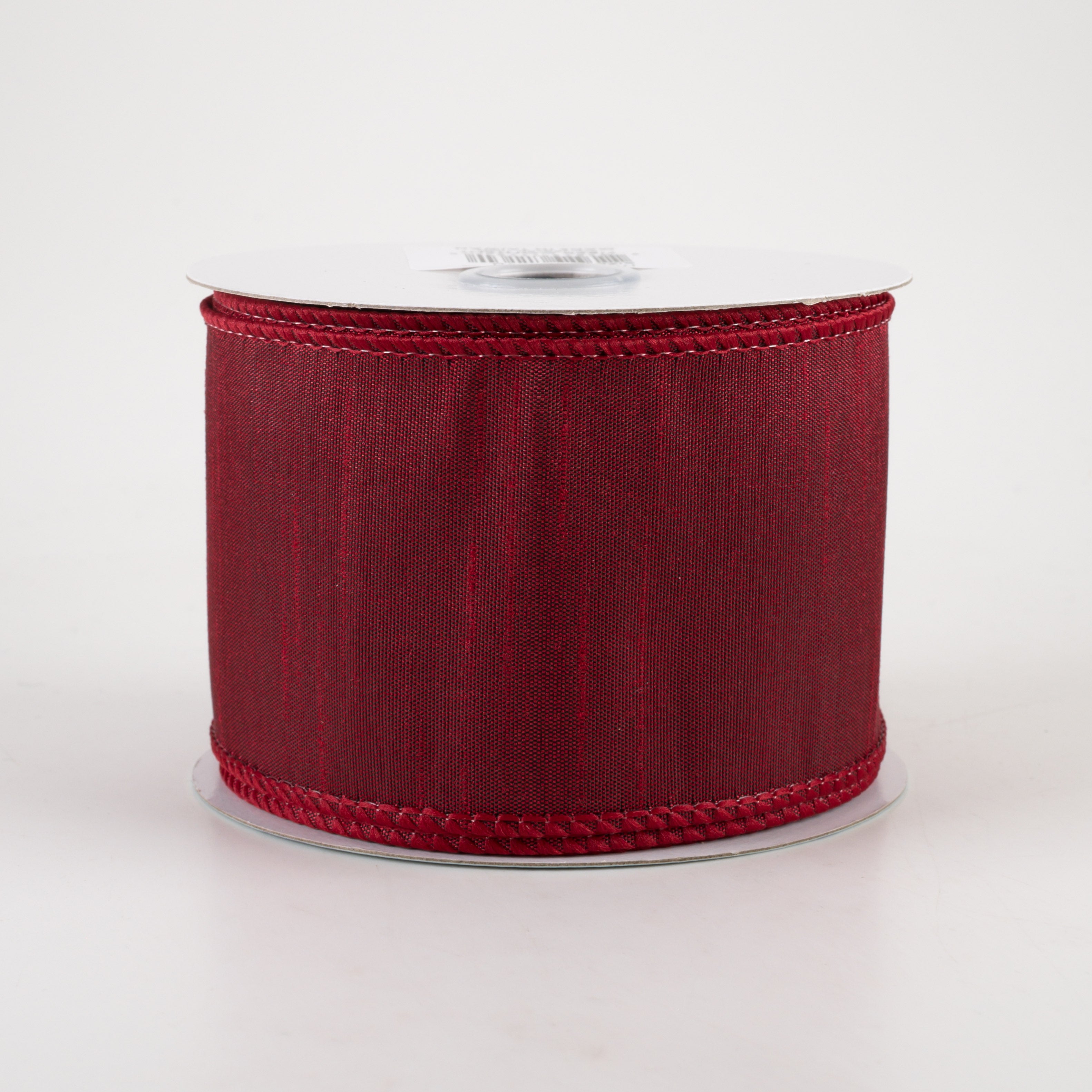 2.5" Faux Dupioni Ribbon: Burgundy (10 Yards)