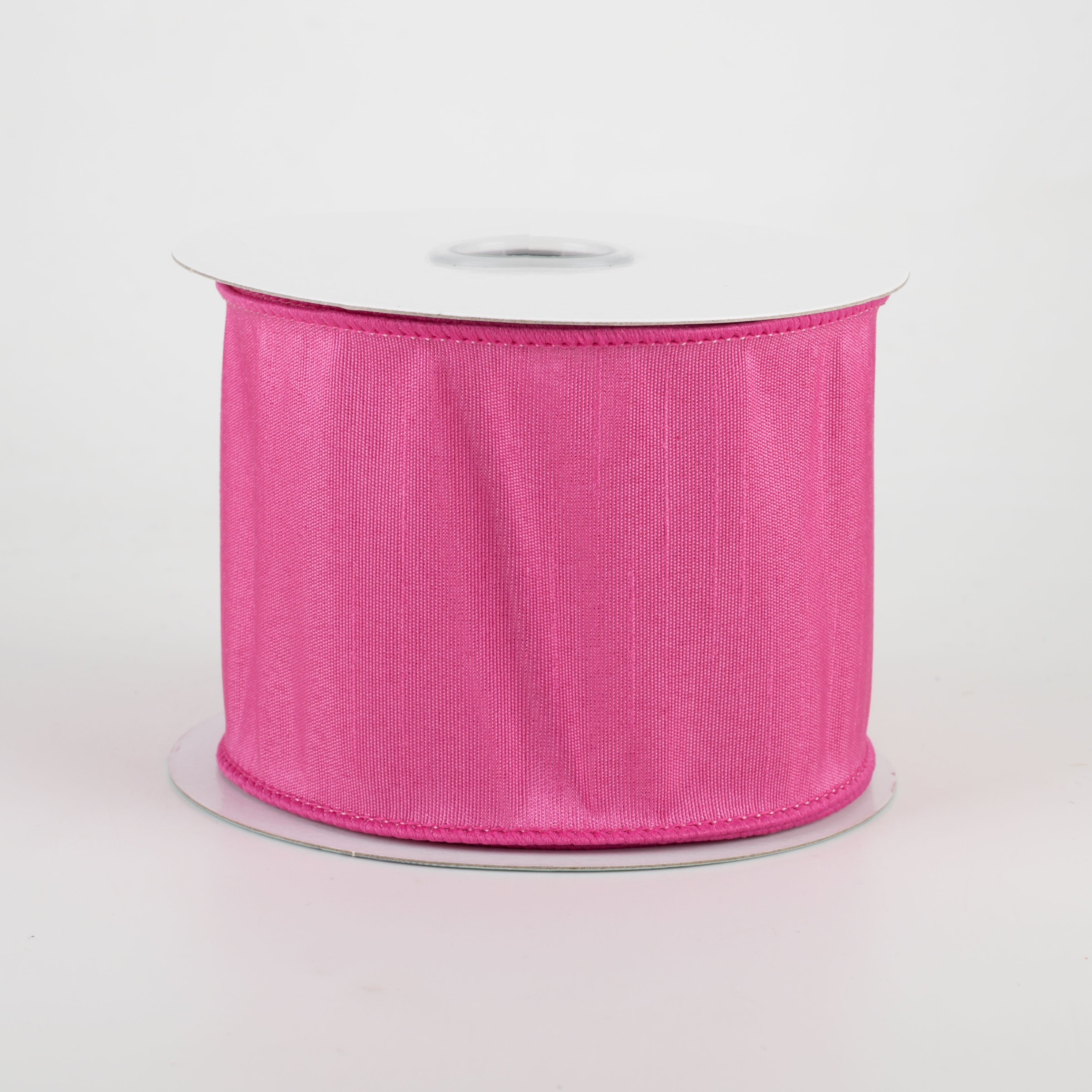 2.5" Faux Dupioni Ribbon: Hot Pink (10 Yard Roll)