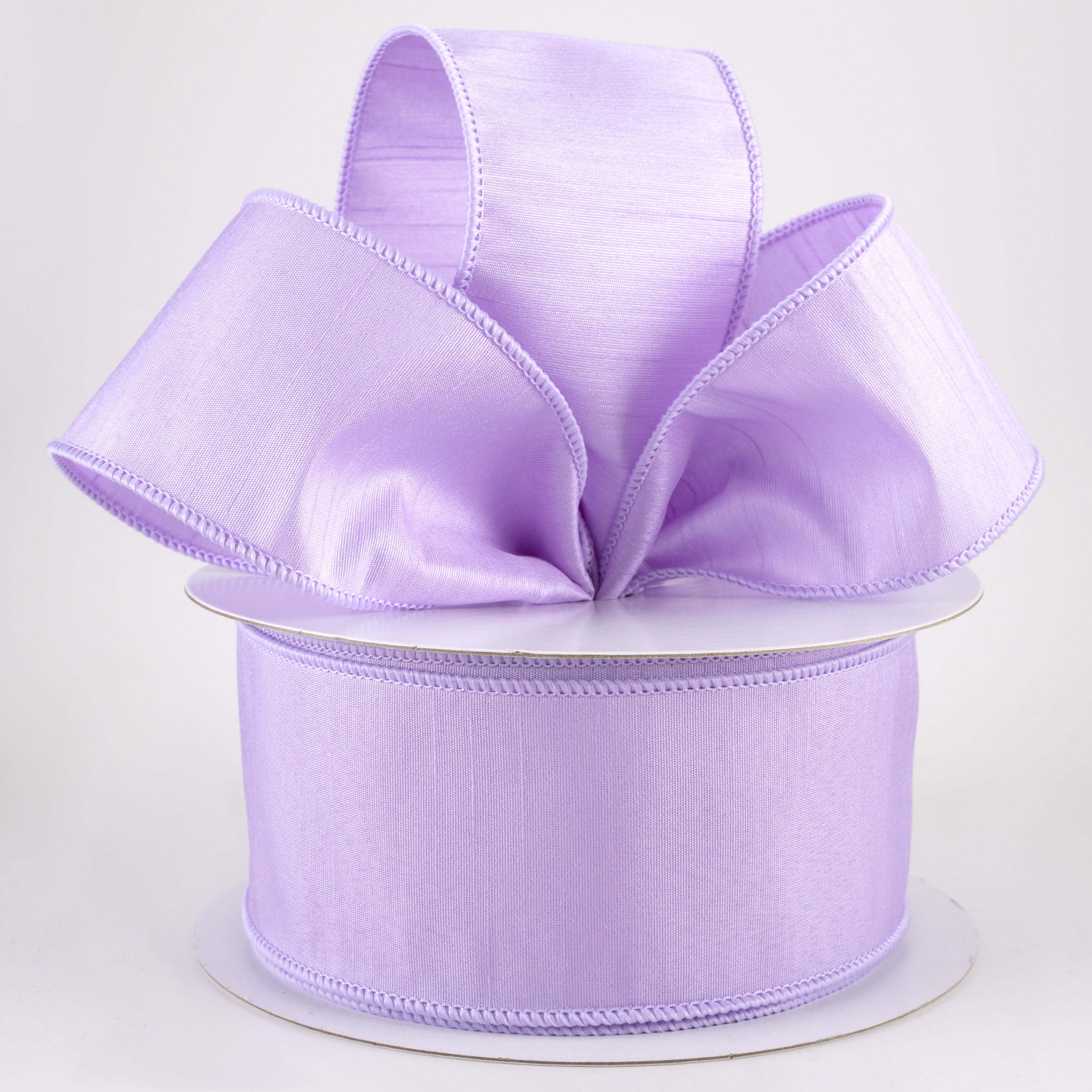 2.5" Faux Dupioni Ribbon: Lavender (25 Yards) Lifestyle Photo