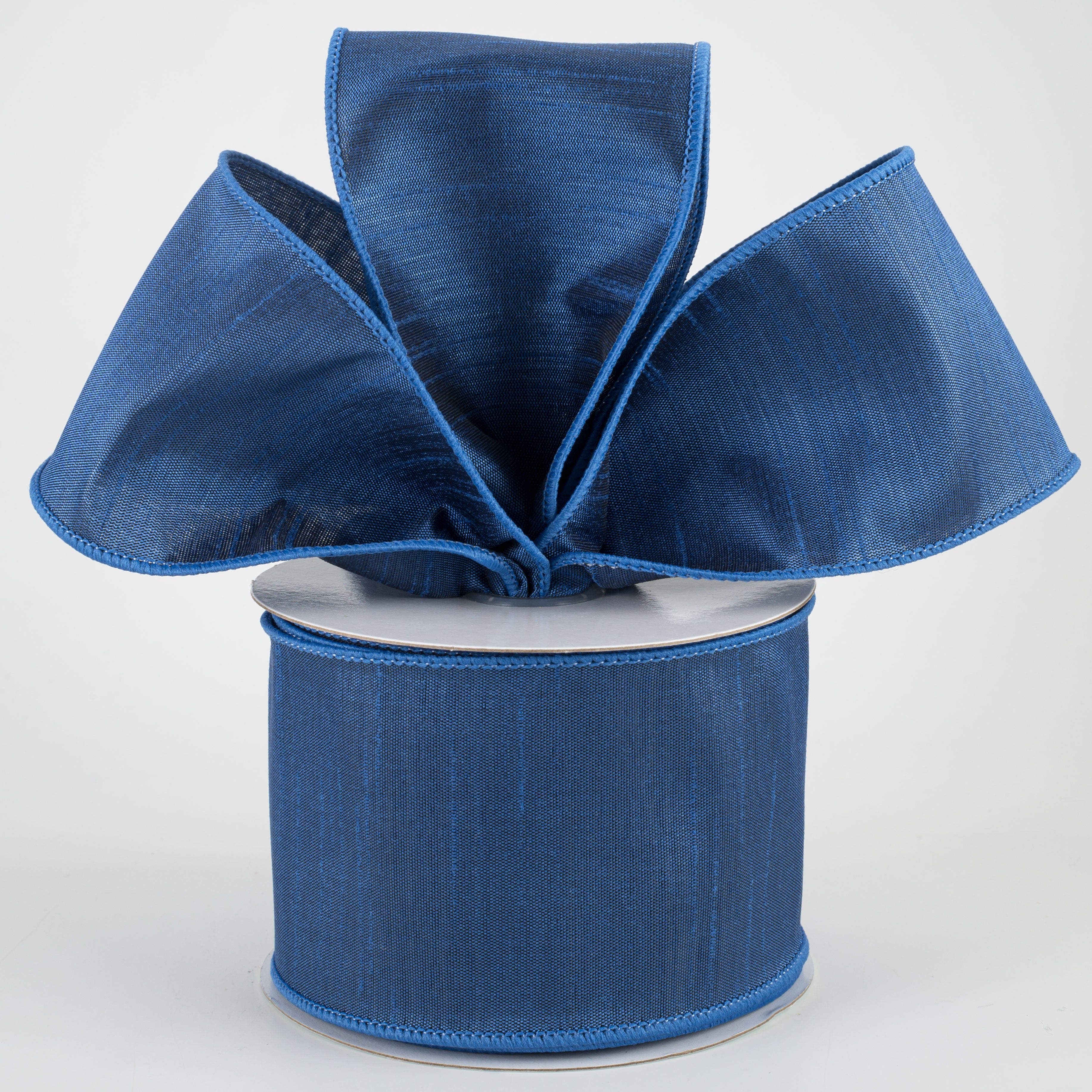 2.5" Faux Dupioni Ribbon: Royal Blue (10 Yards) Lifestyle Photo