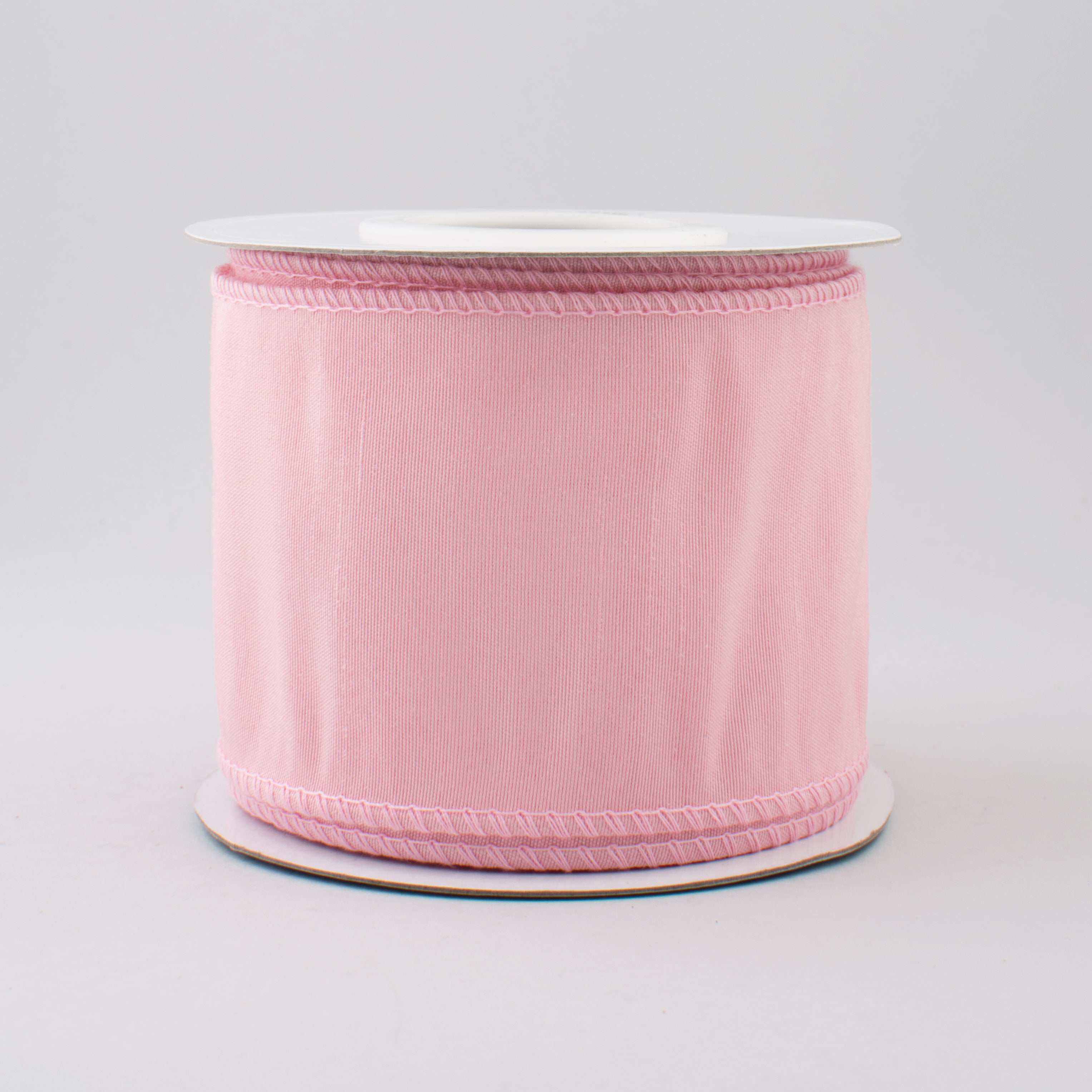 2.5" Faux Dupioni Ribbon: Soft Pink (10 Yard Roll)