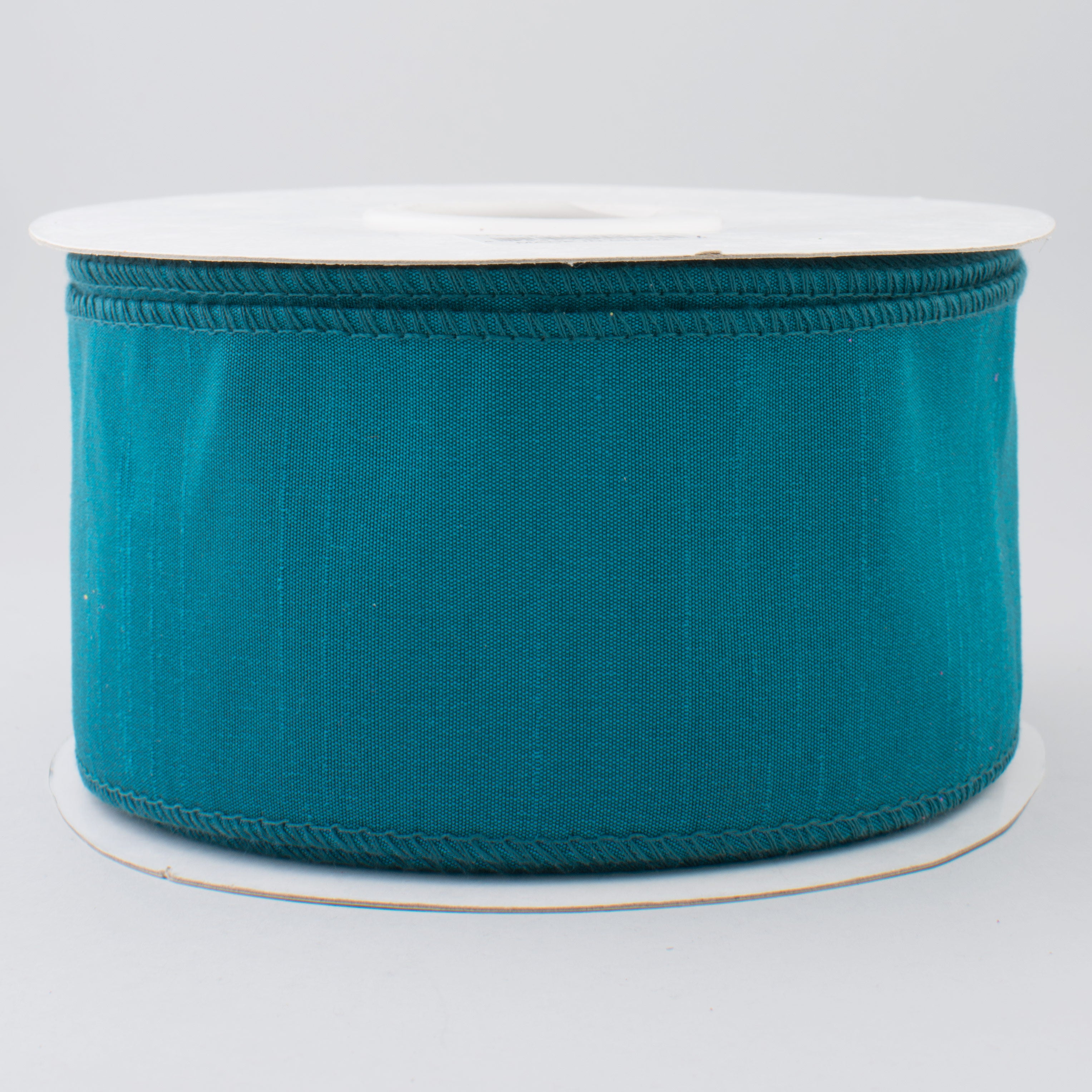 2.5" Faux Dupioni Ribbon: Teal (25 Yard Roll)