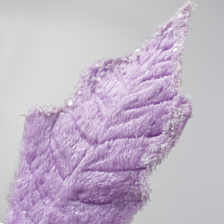 28" Faux Fur Holly Leaves & Balls Spray: Lavender Purple Lifestyle Photo